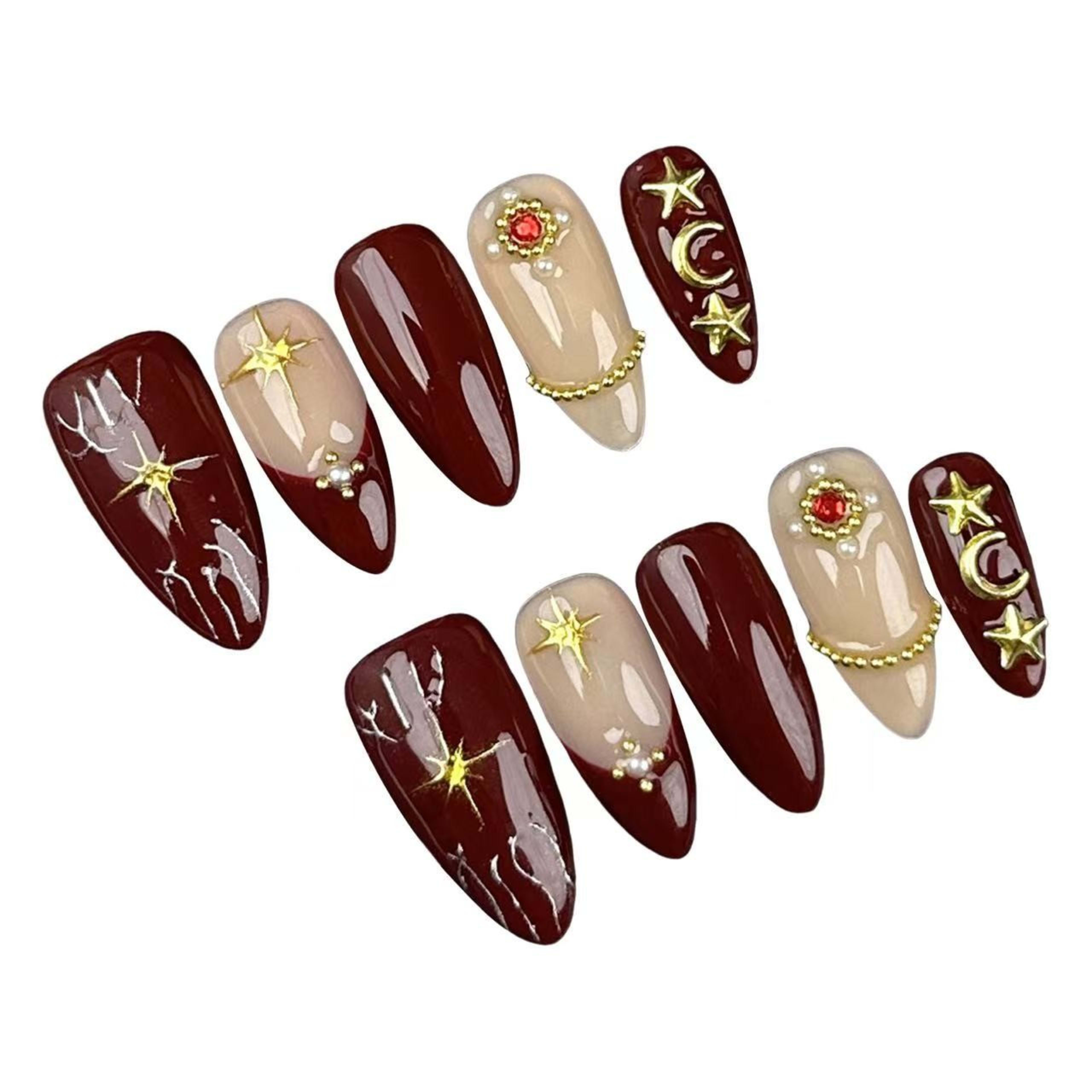 Handmade Nail Tips For Salon Use Overseas Style Sweet Cool High-End And Seductively Alluring 4
