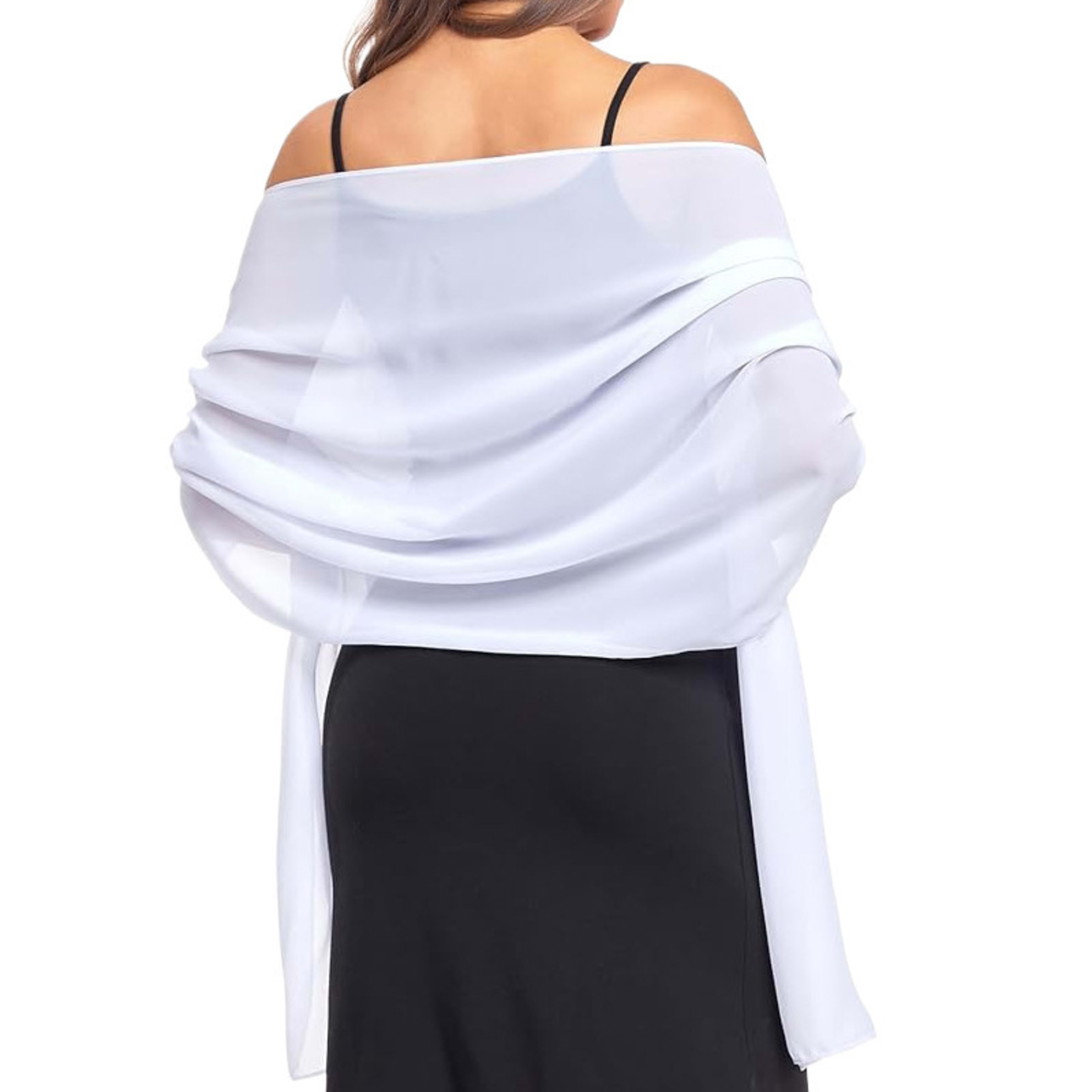 Chiffon Scarf - Lightweight Evening Gown Accessory Wedding Shawl for Women 33