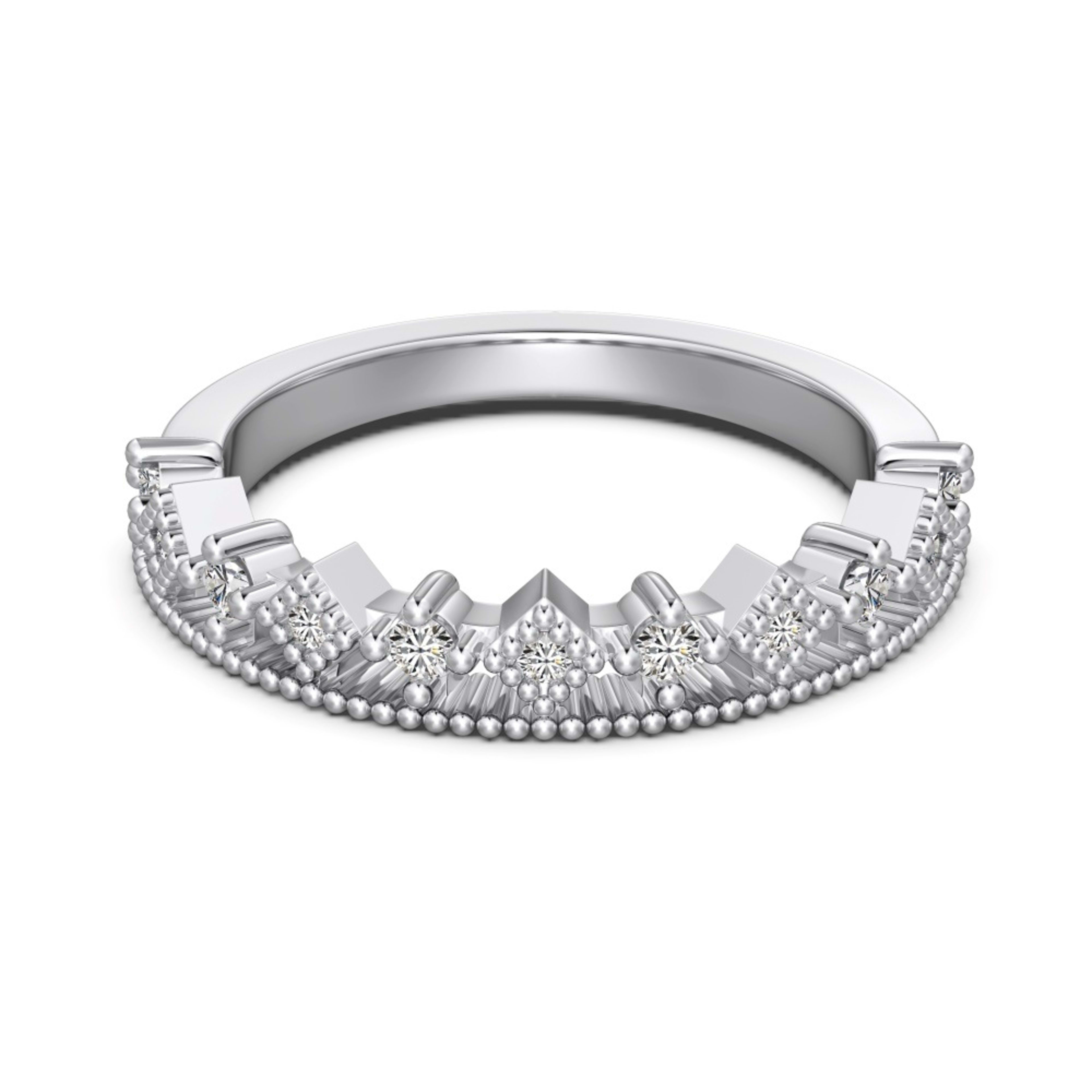 S925 Sterling Silver Men And Women Couple Rings Personality Fashion Round Zirconium Gang Drill Slim Ring Simple All-matc 15
