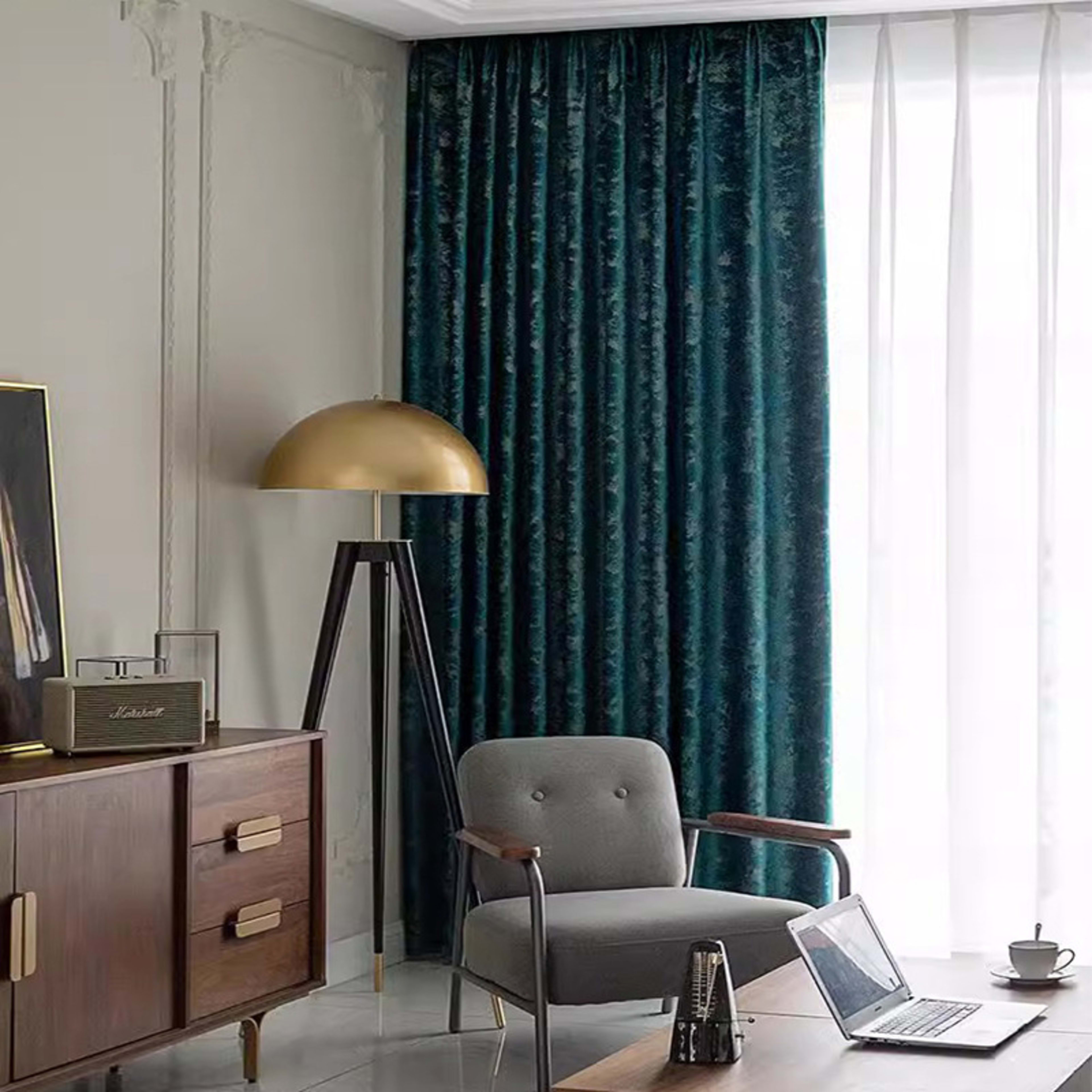 High-end Living Room Curtains In A European-style Minimalist And Modern Design Made From Thick Velvet Fabric 5