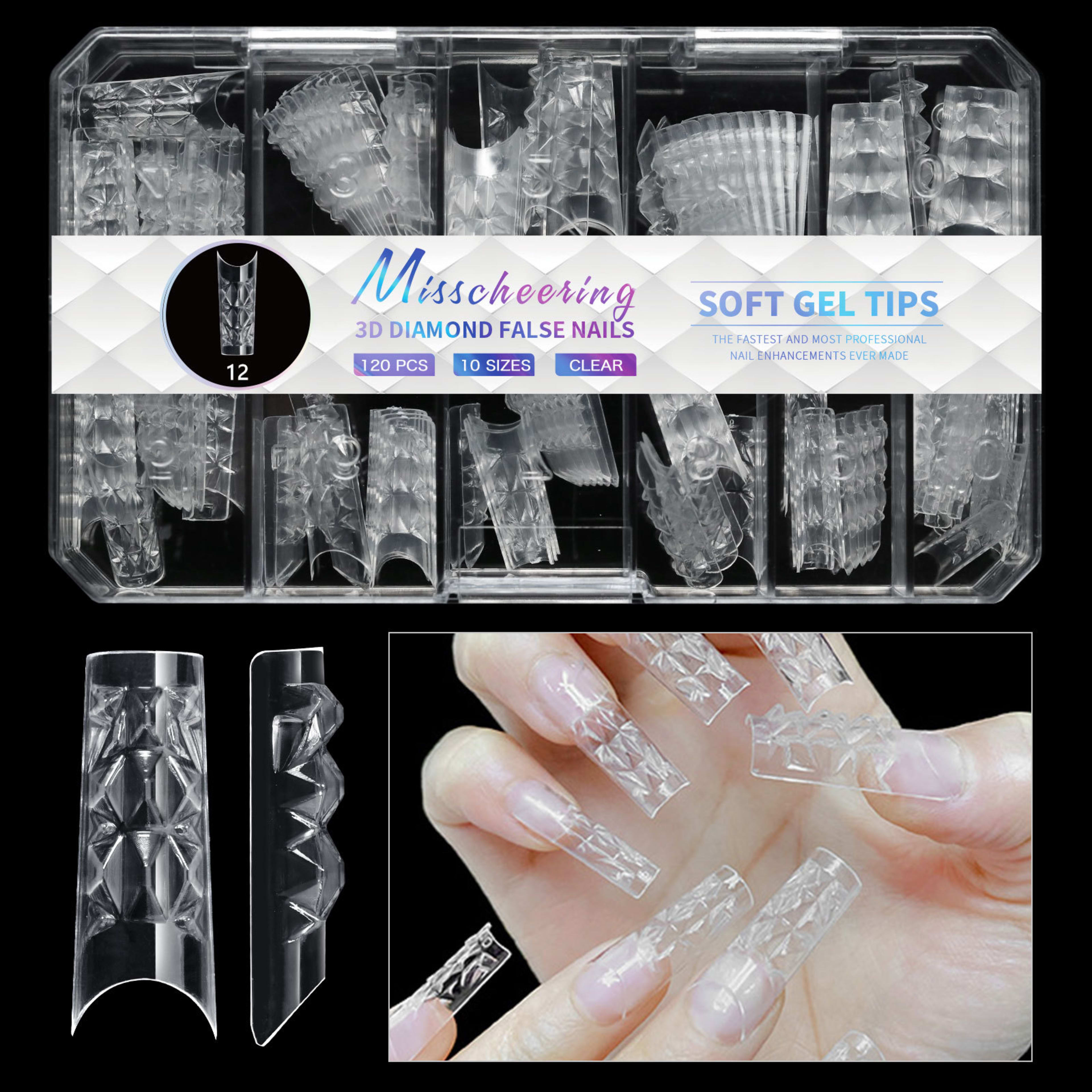 3D Diamond Wear Long Shaping Nail Tip 7