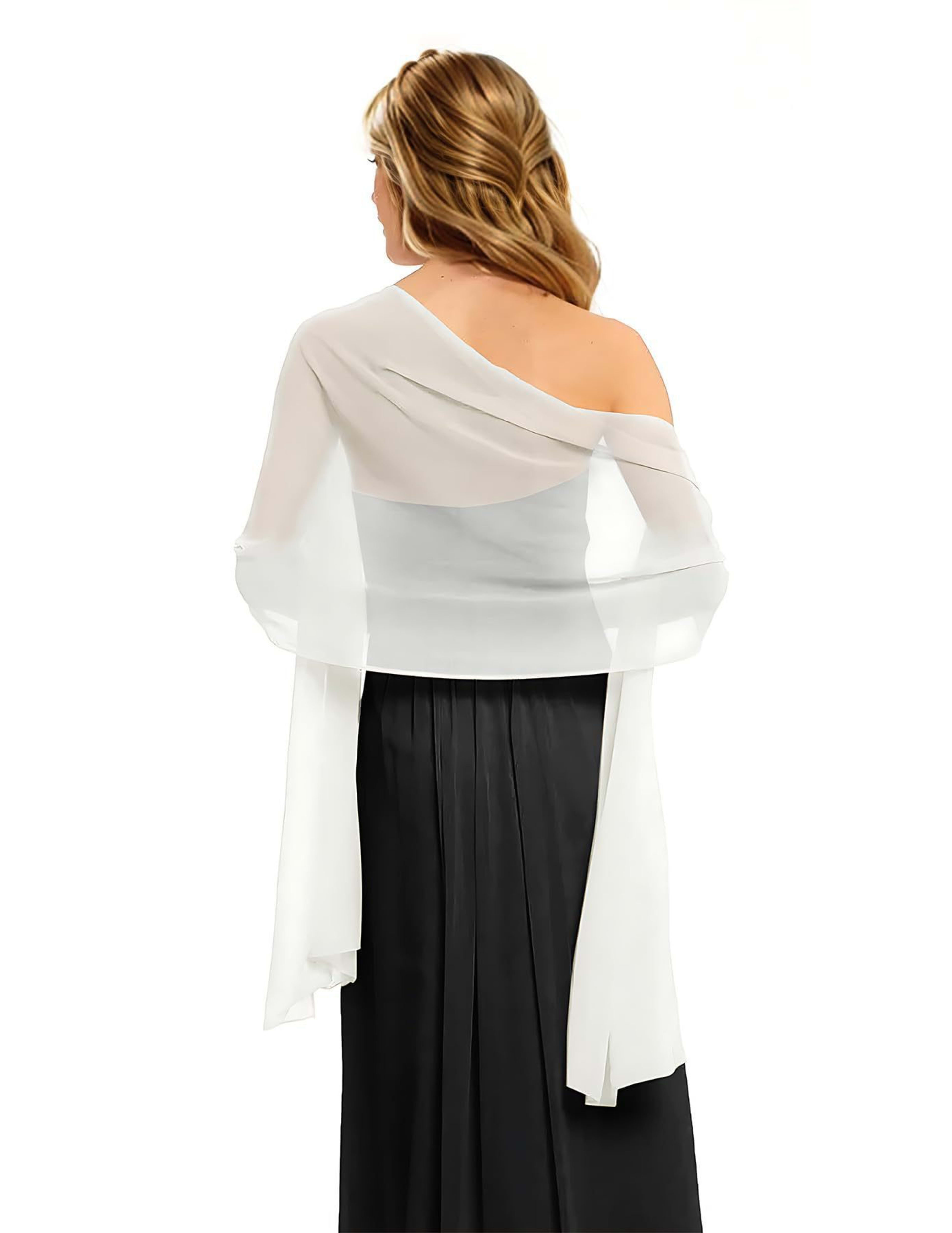 Chiffon Scarf - Lightweight Evening Gown Accessory Wedding Shawl for Women 30