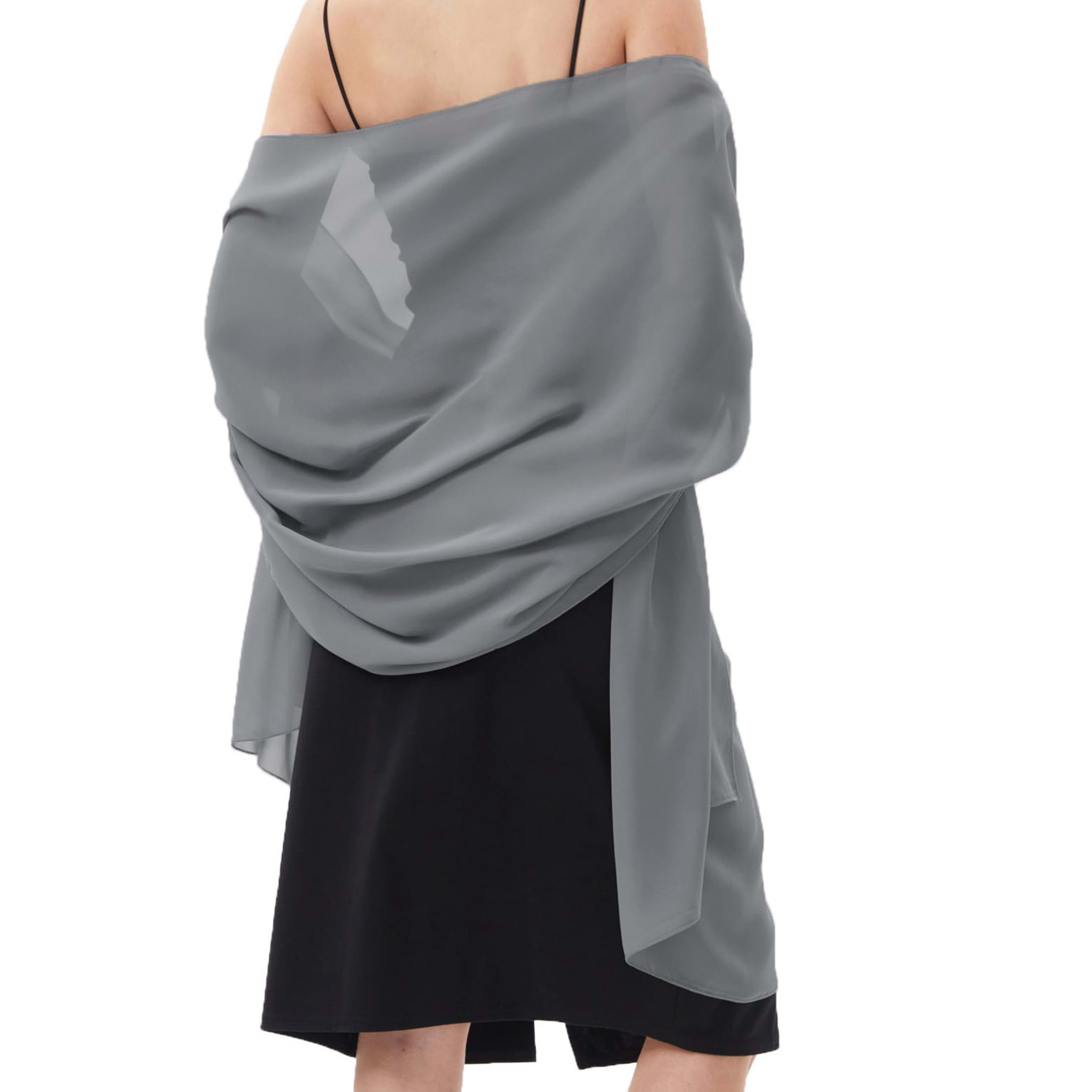 Chiffon Scarf - Lightweight Evening Gown Accessory Wedding Shawl for Women 45