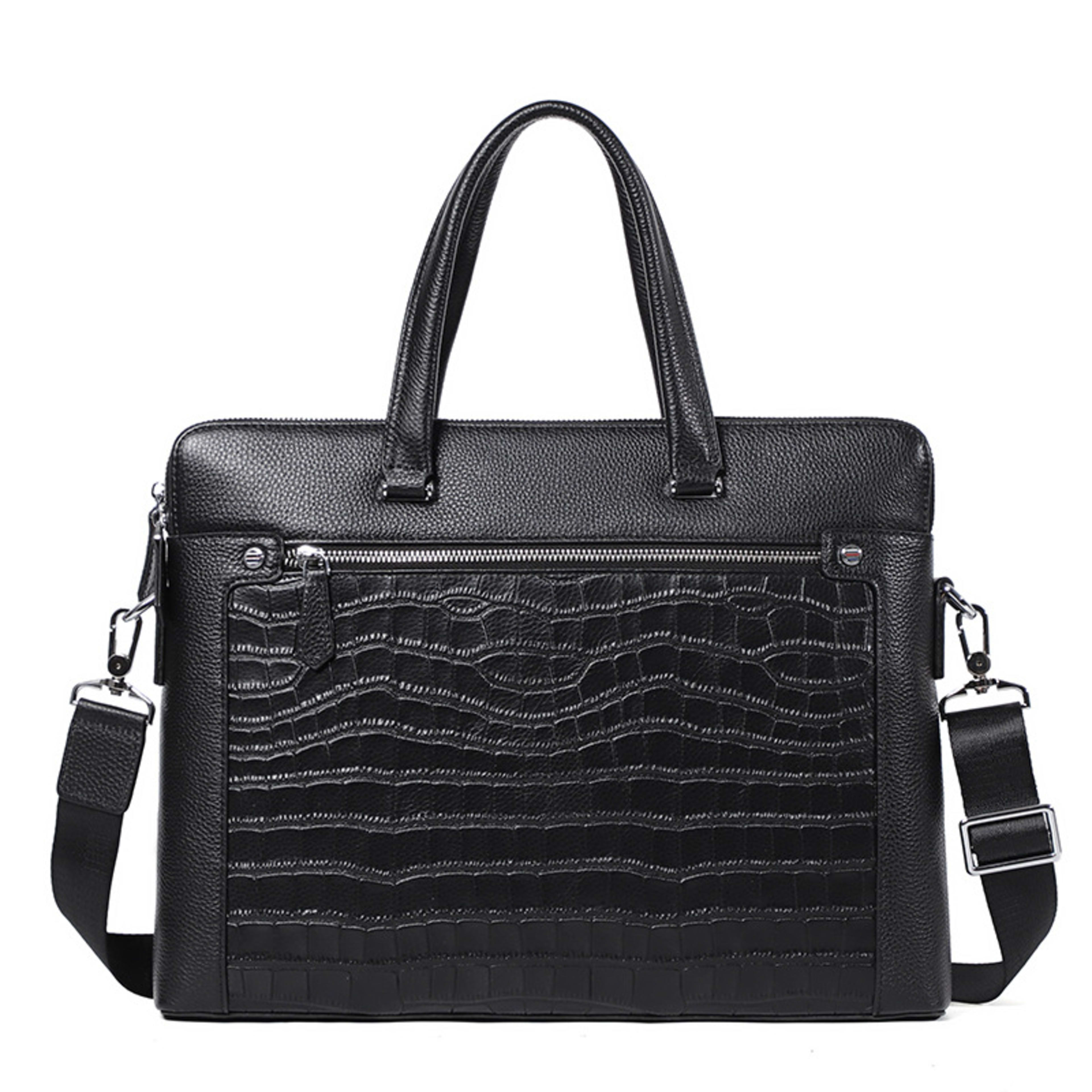 Double Zipper Compartment Briefcase For Men 5