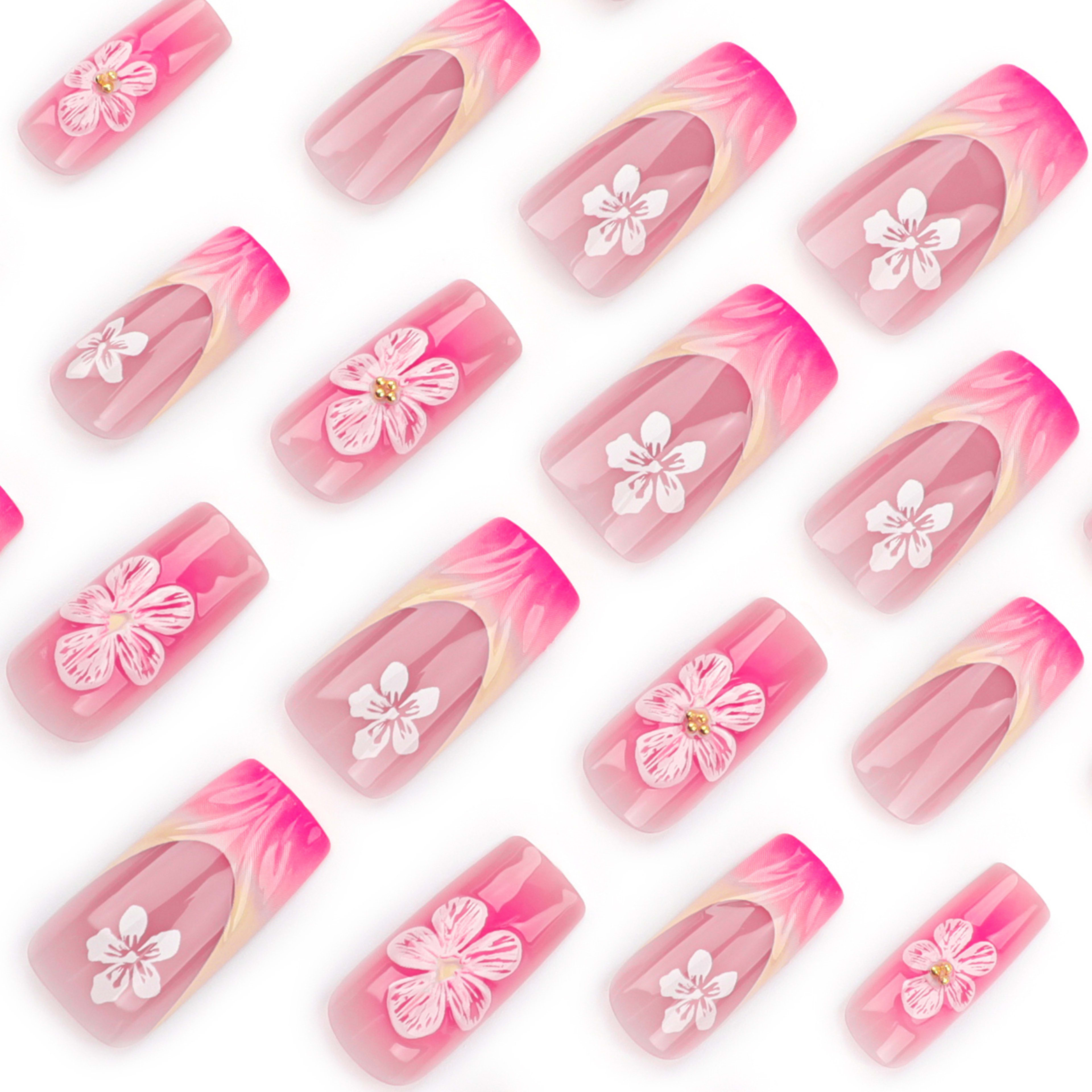 Short Ombre Square Nail Press-on Nails 3