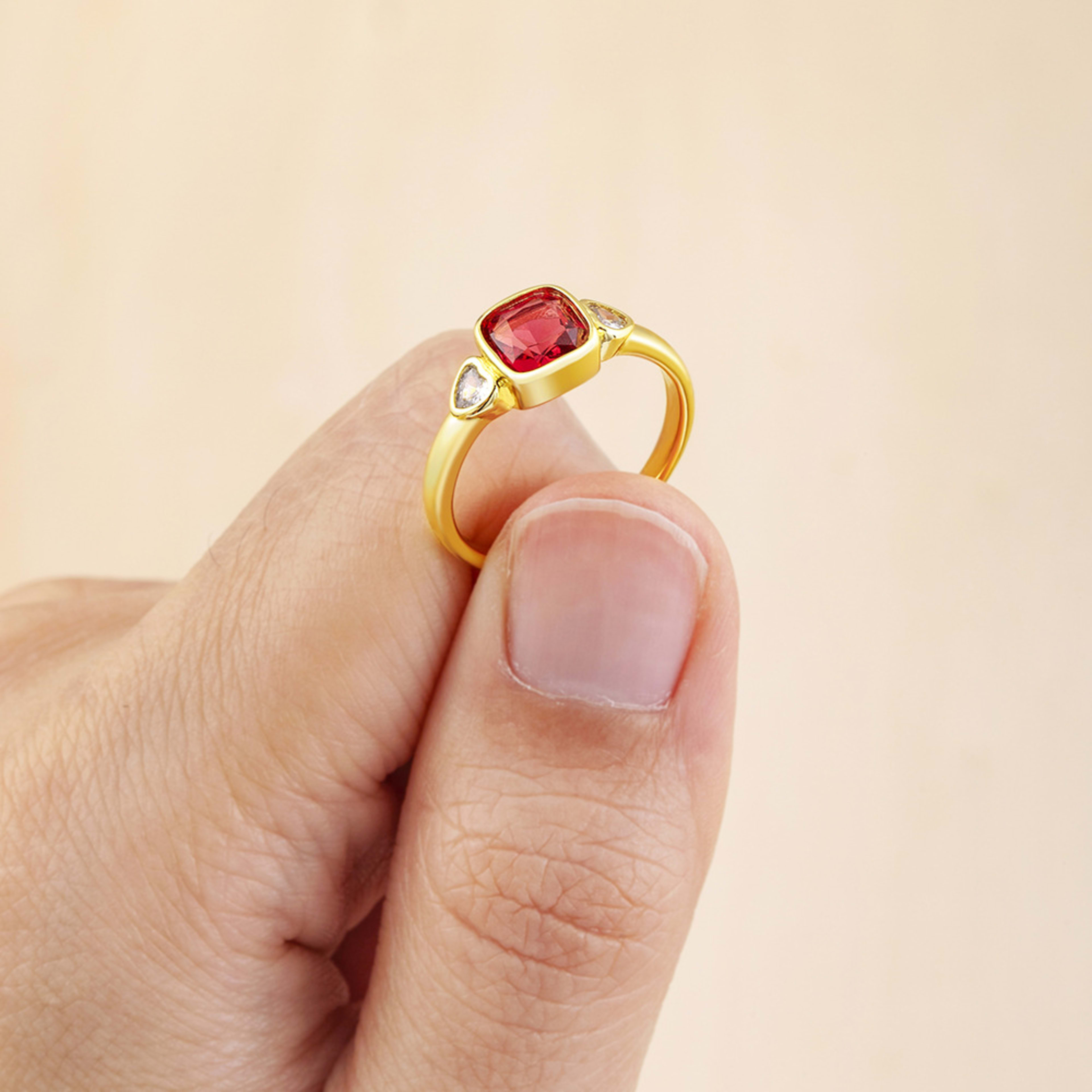 Elegant Micro-Pave Heart-Shaped Diamond Ring For Women 6