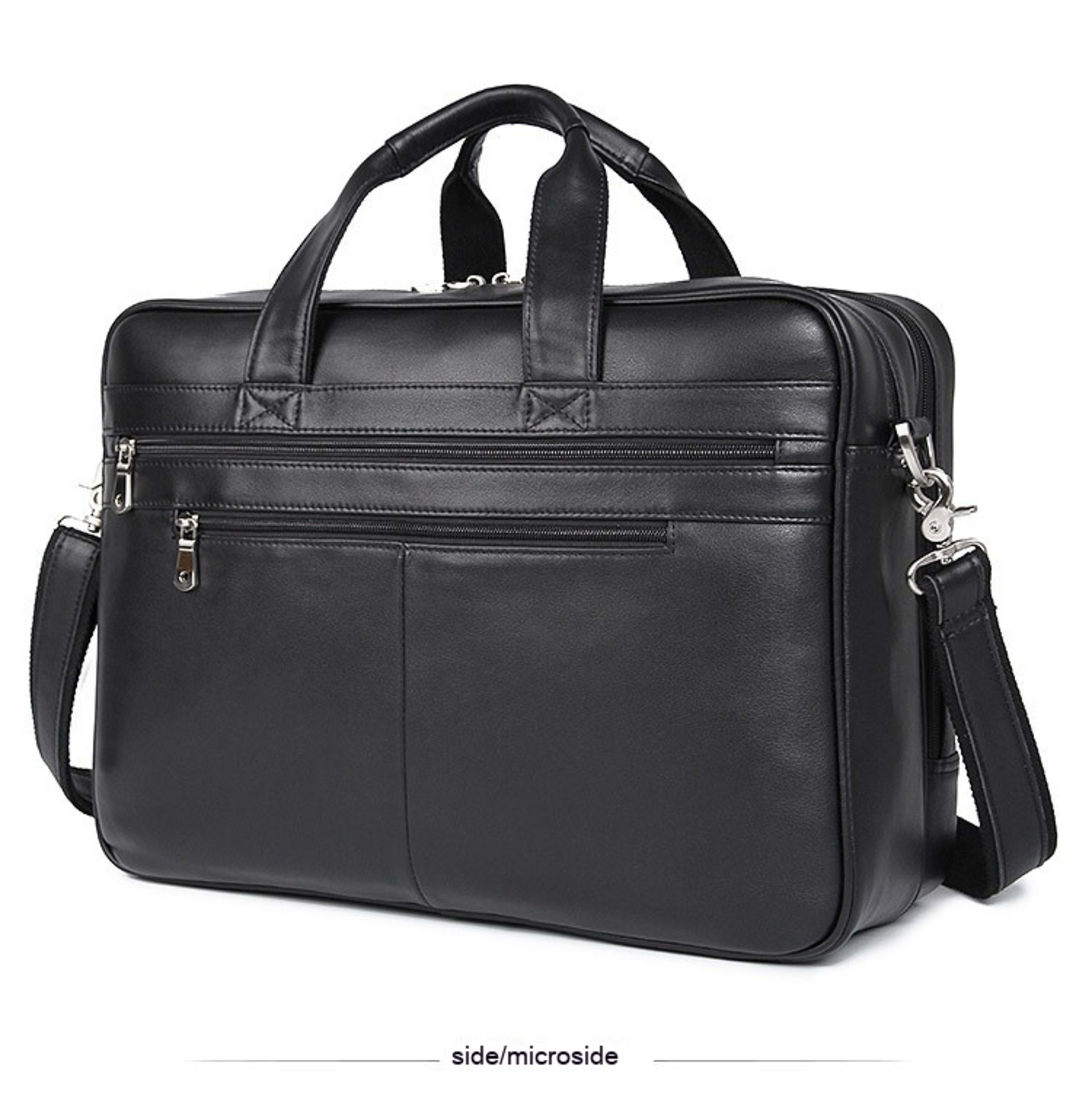 Leather Handbag Briefcase Napa Leather Comfortable Texture Men's Real-leather Bag 16