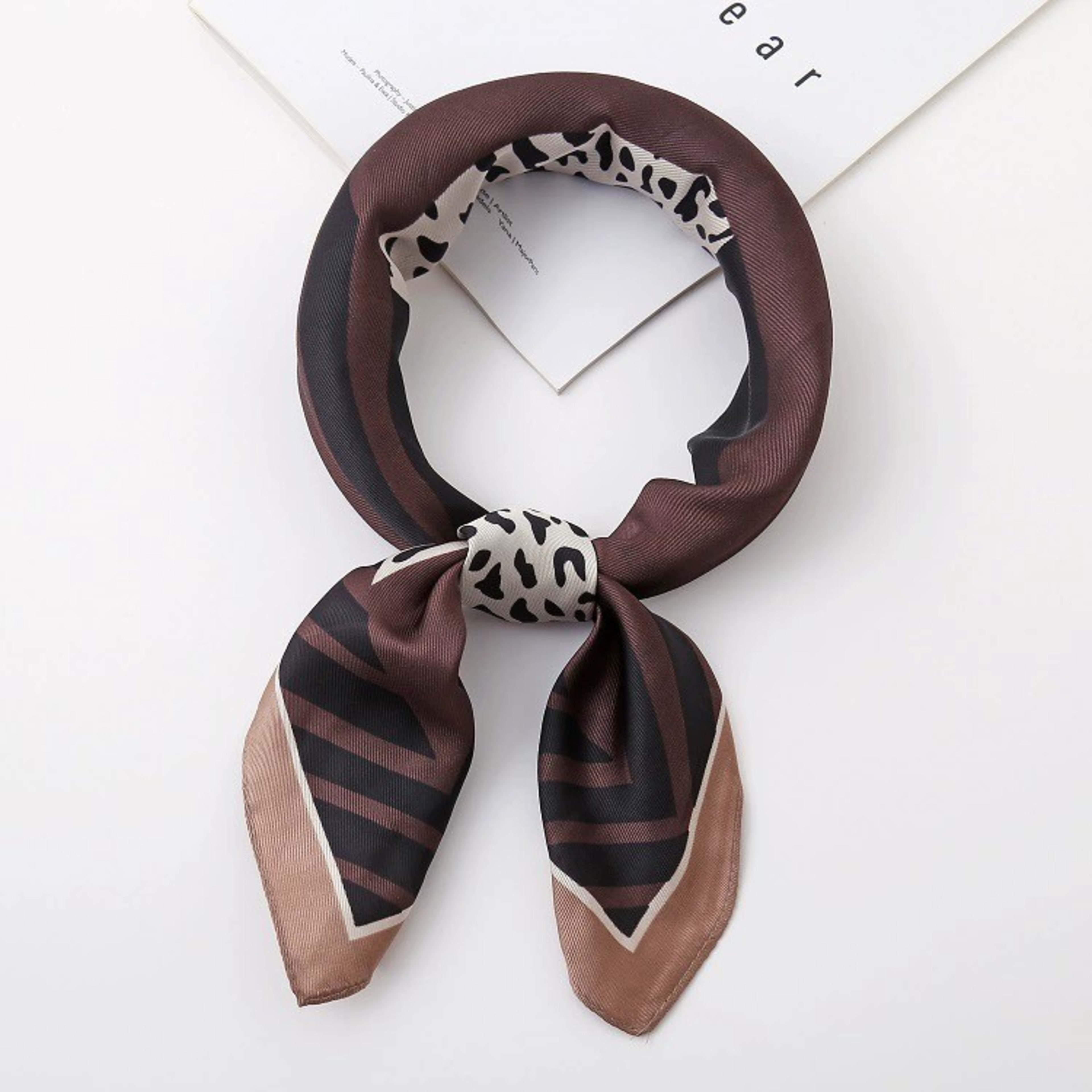 New High-end Twill Silk-look Square Scarf 37