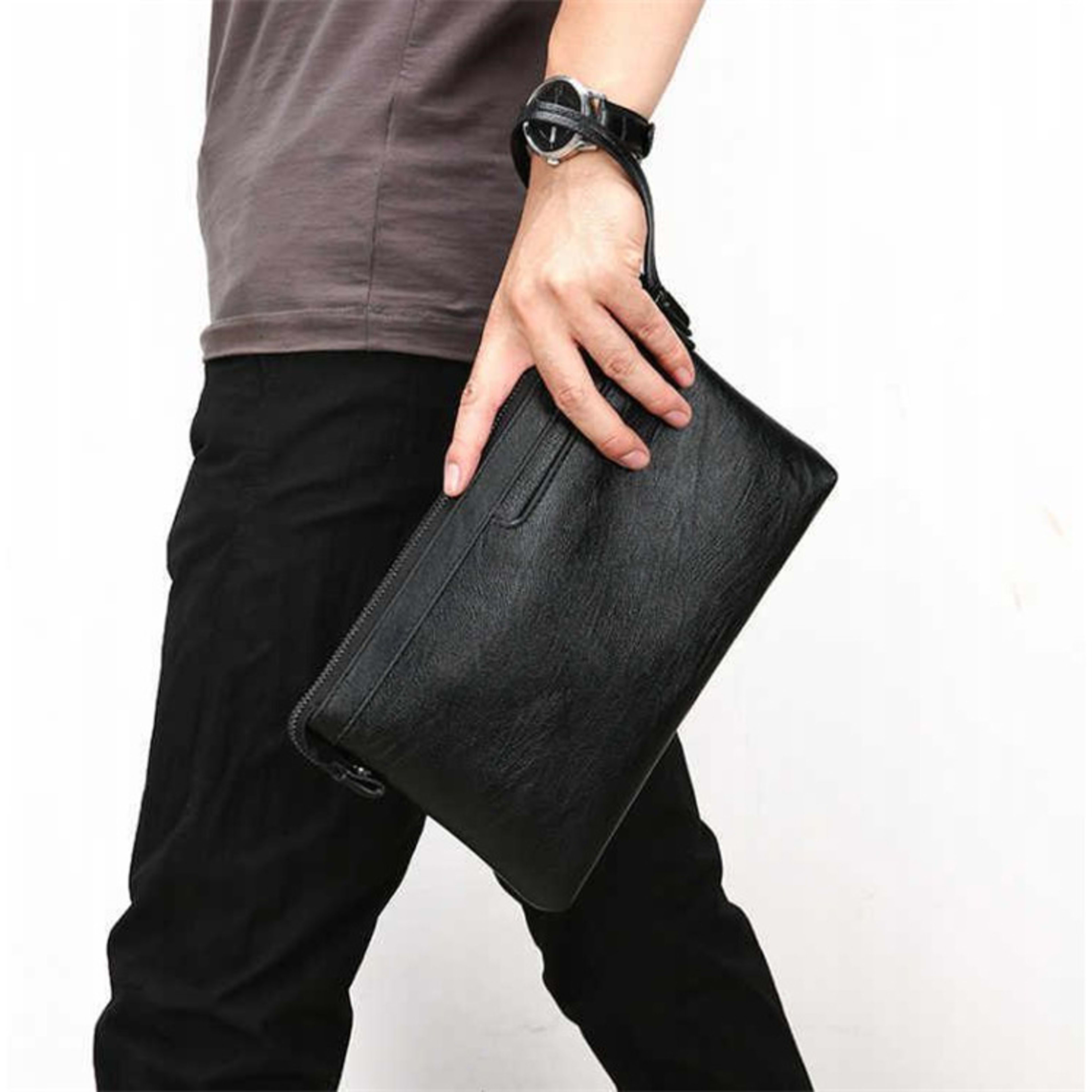 Men's Clutch Hair Clutch Street Casual Wrist Change Men's Bag 8