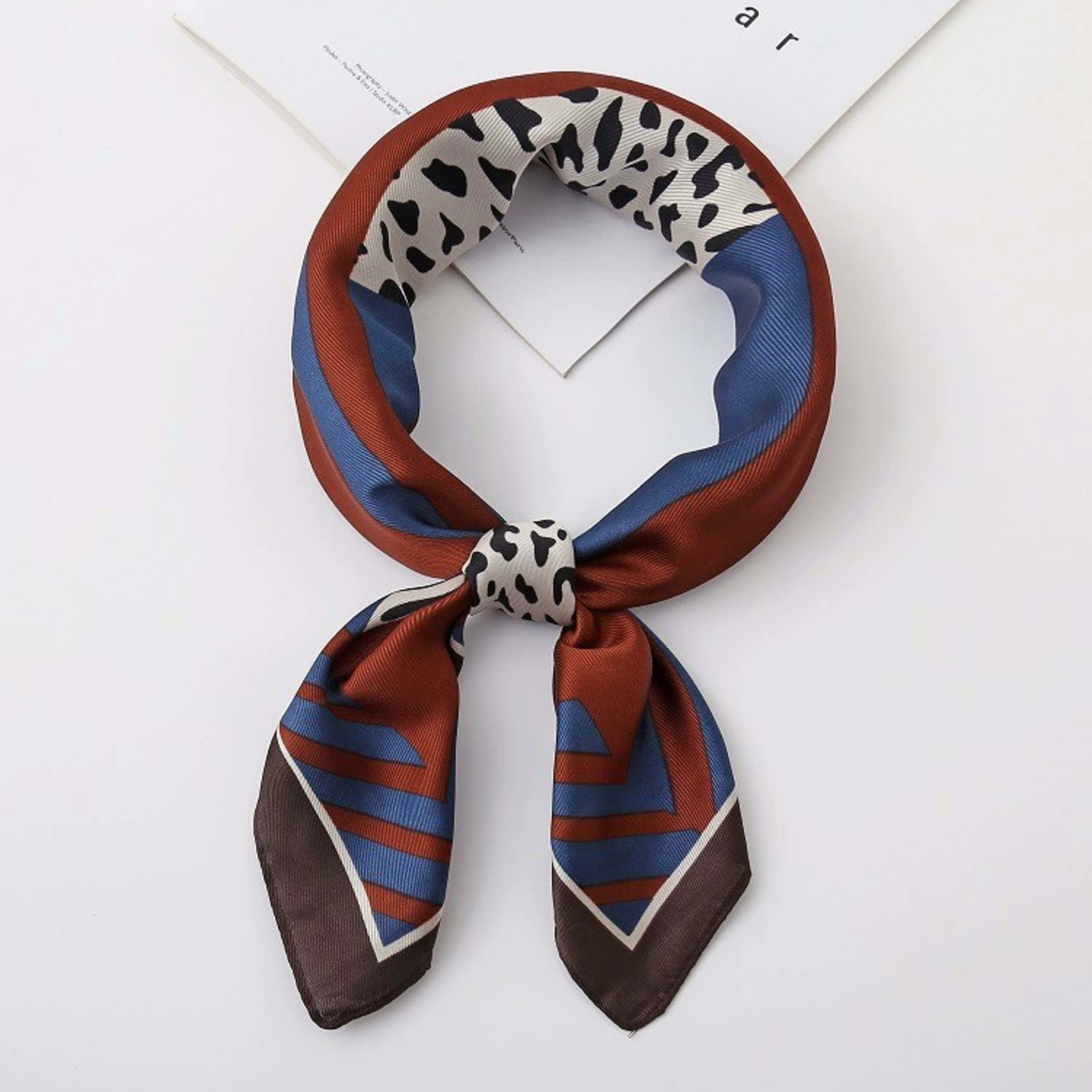 New High-end Twill Silk-look Square Scarf 45