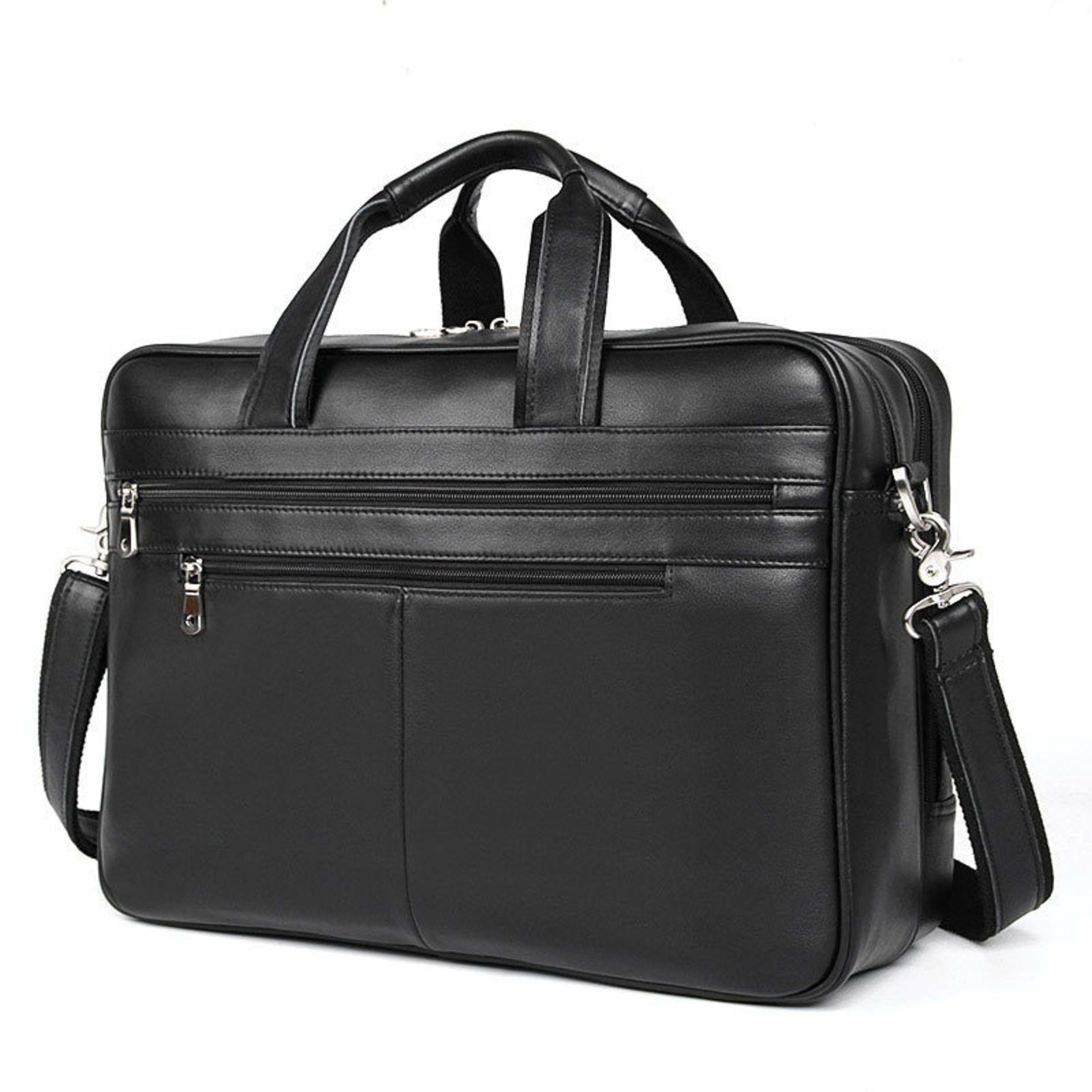 Leather Handbag Briefcase Napa Leather Comfortable Texture Men's Real-leather Bag 1