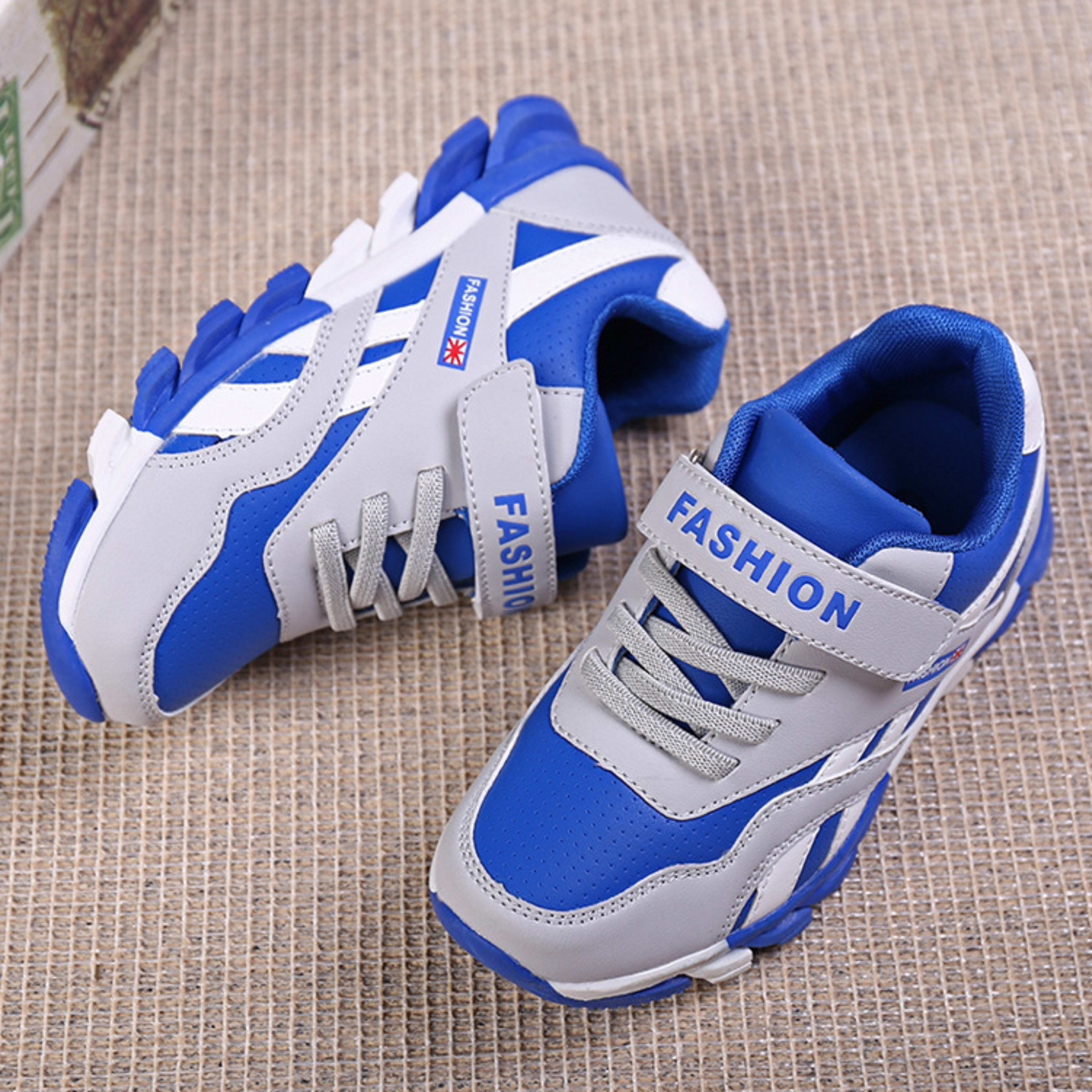 Children's Men's Cotton Magic Sports Large Stickers Running Shoes 12