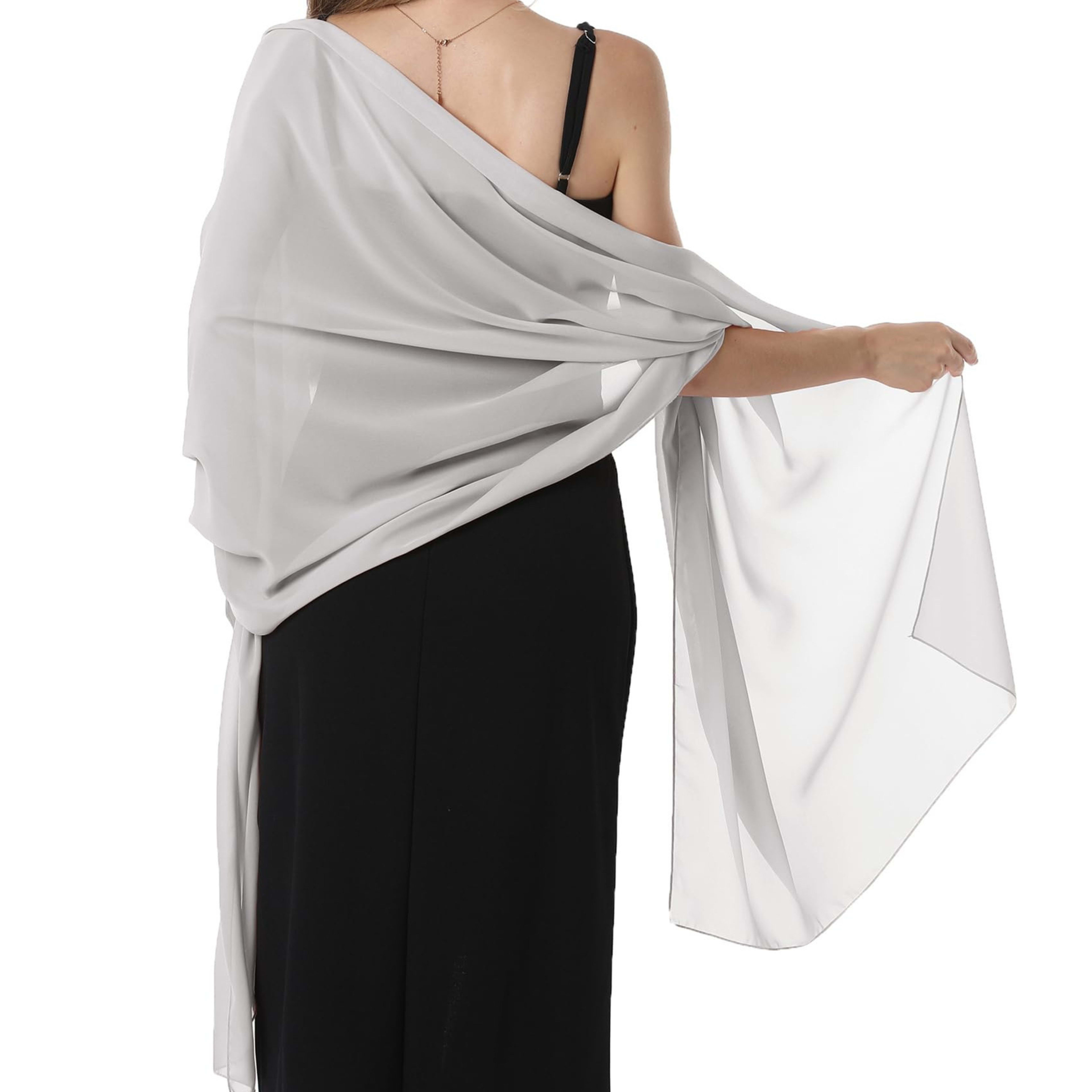 Chiffon Scarf - Lightweight Evening Gown Accessory Wedding Shawl for Women 19