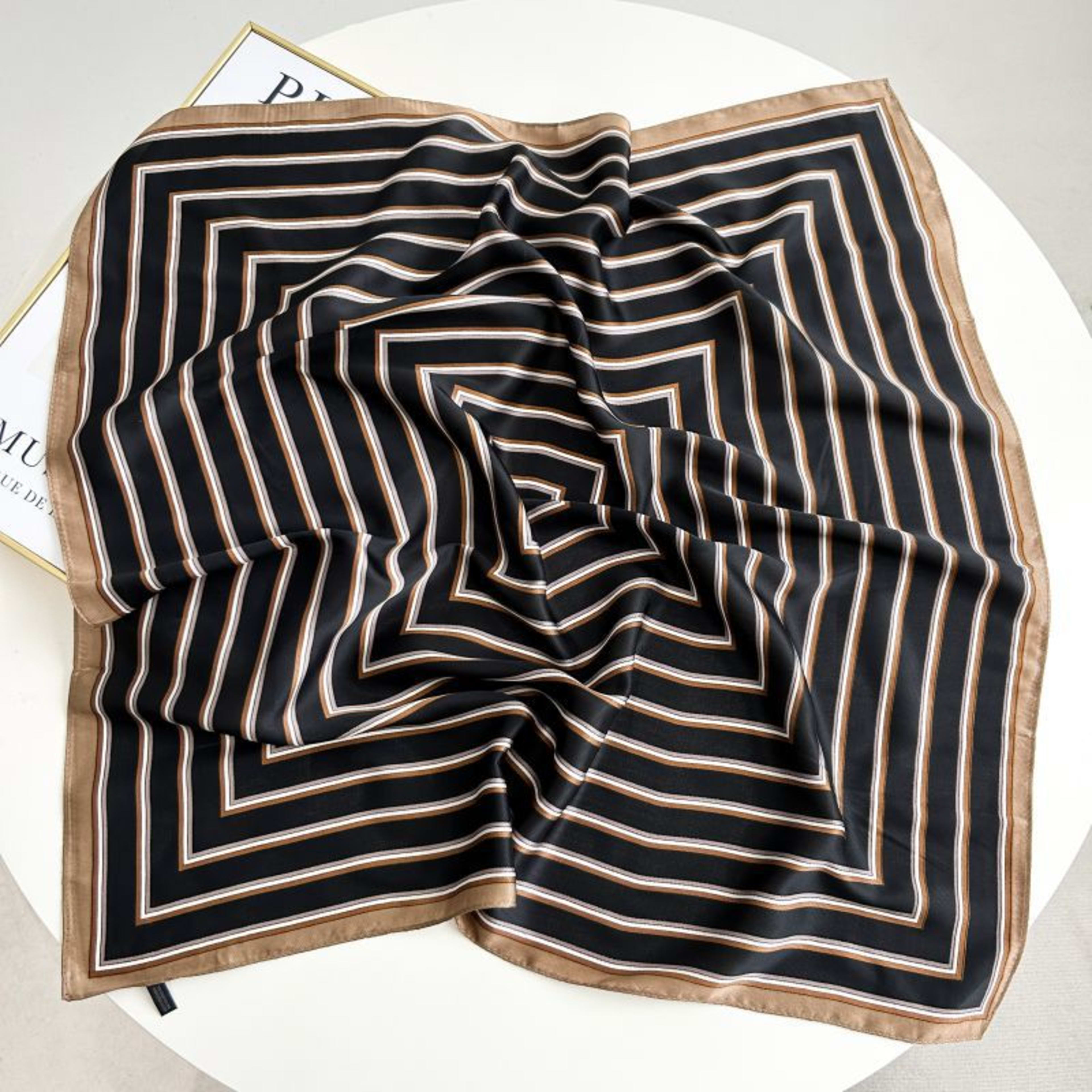 New High-end Twill Silk-look Square Scarf 72