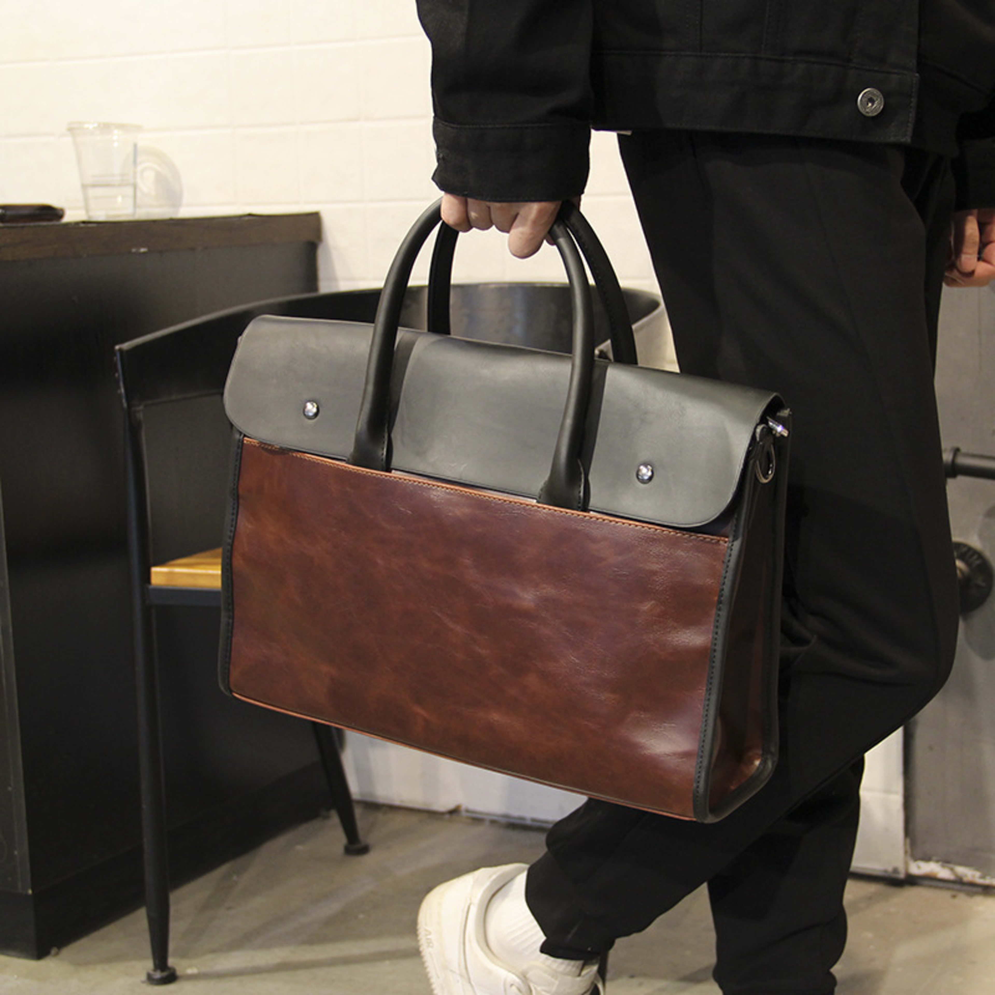 Fashionable Briefcase Business Crossbody Handbag 4