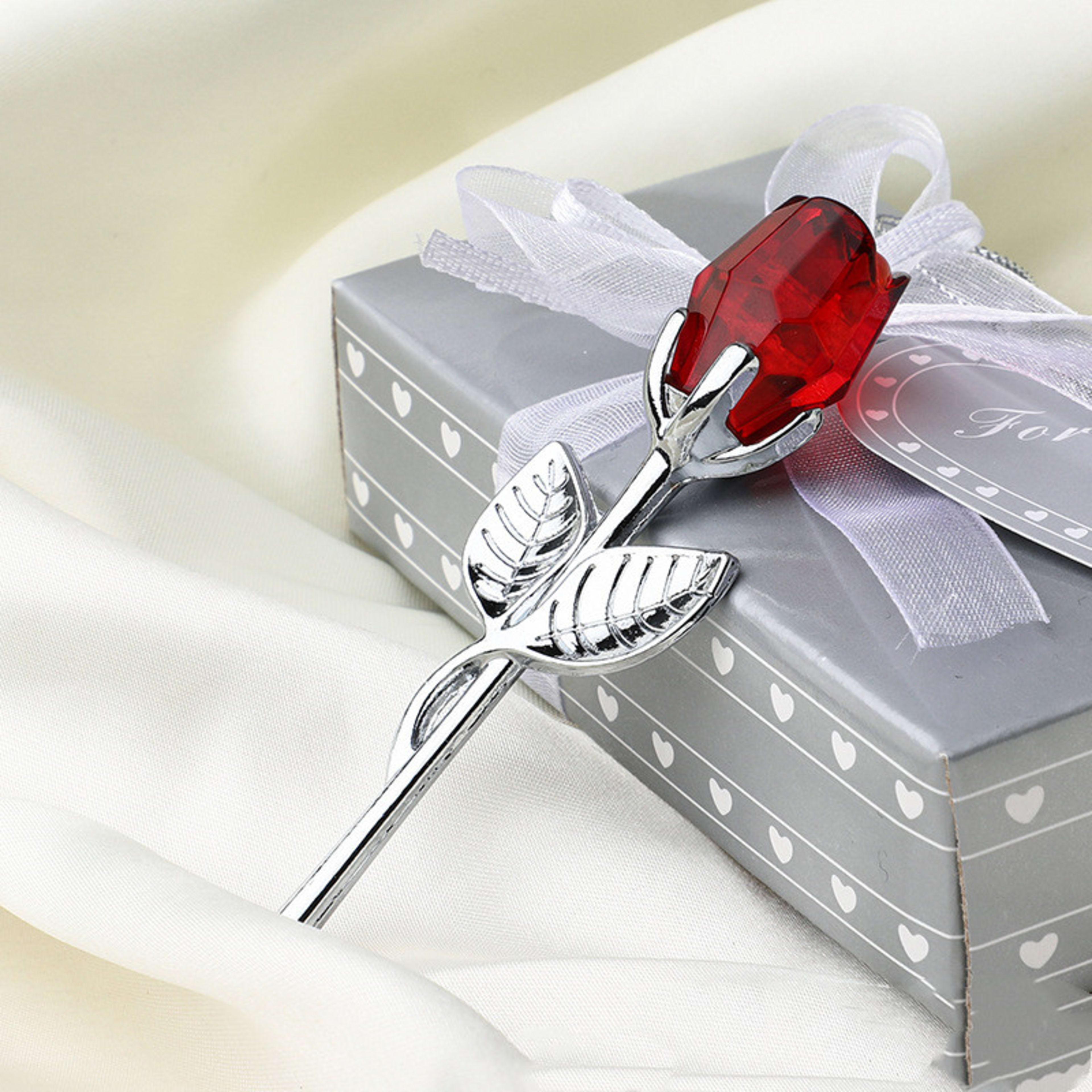 Crystal Metal Rose Valentine's Day Small Gift Wedding 11