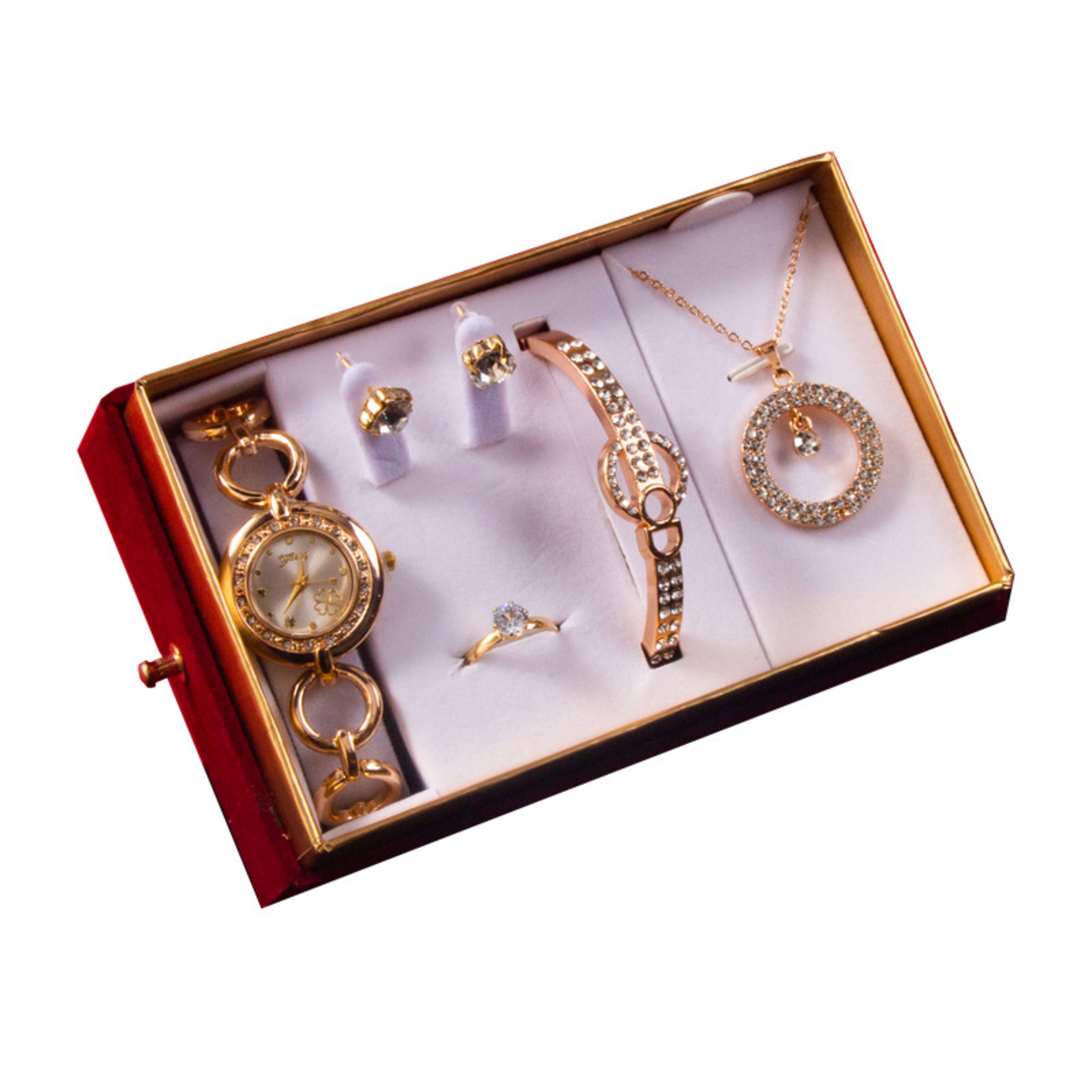 Goddess Festival With Hand Gift Set Watch Bracelet Necklace Ear Stud 4