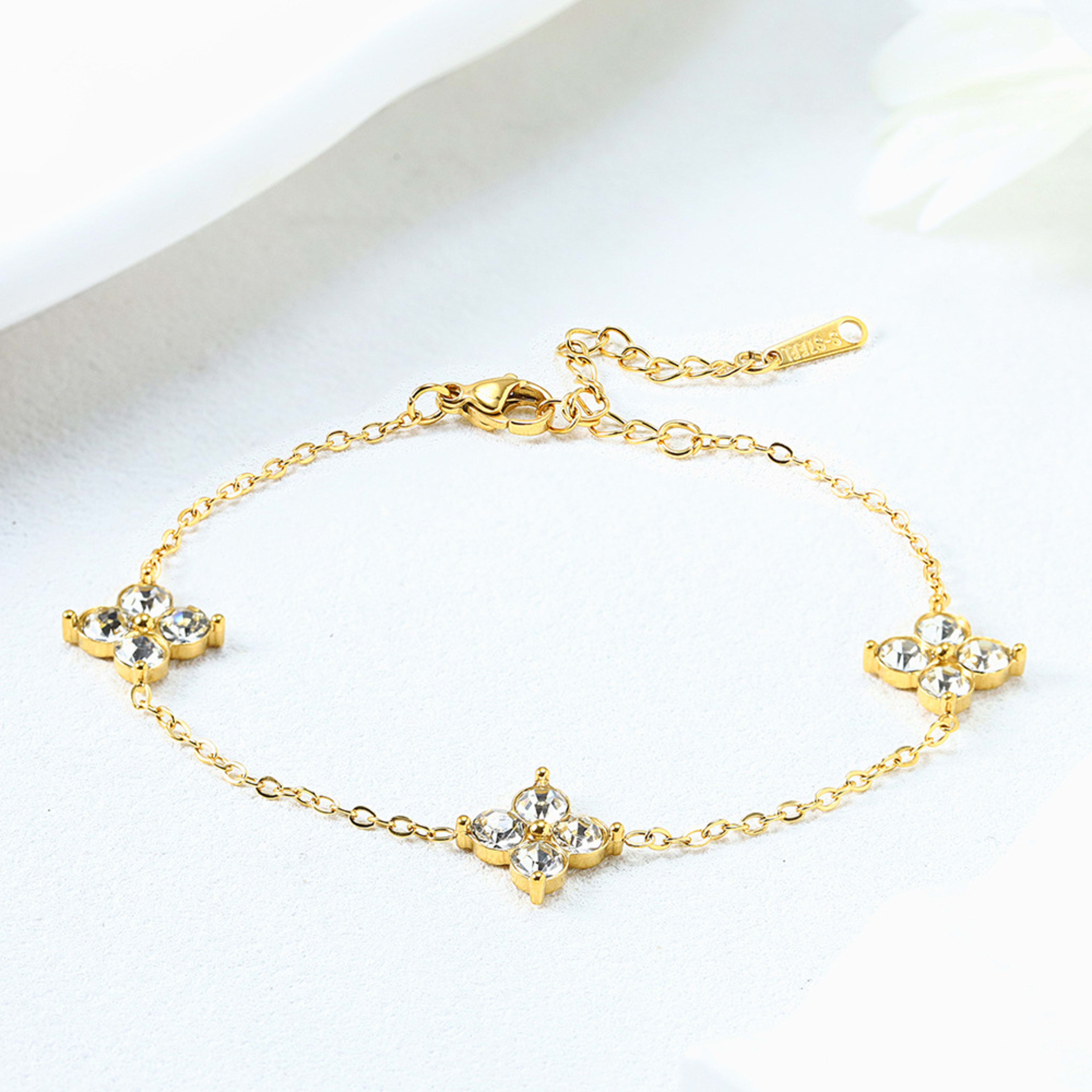 French Babys Breath Bracelet Necklace And Earrings Set 4