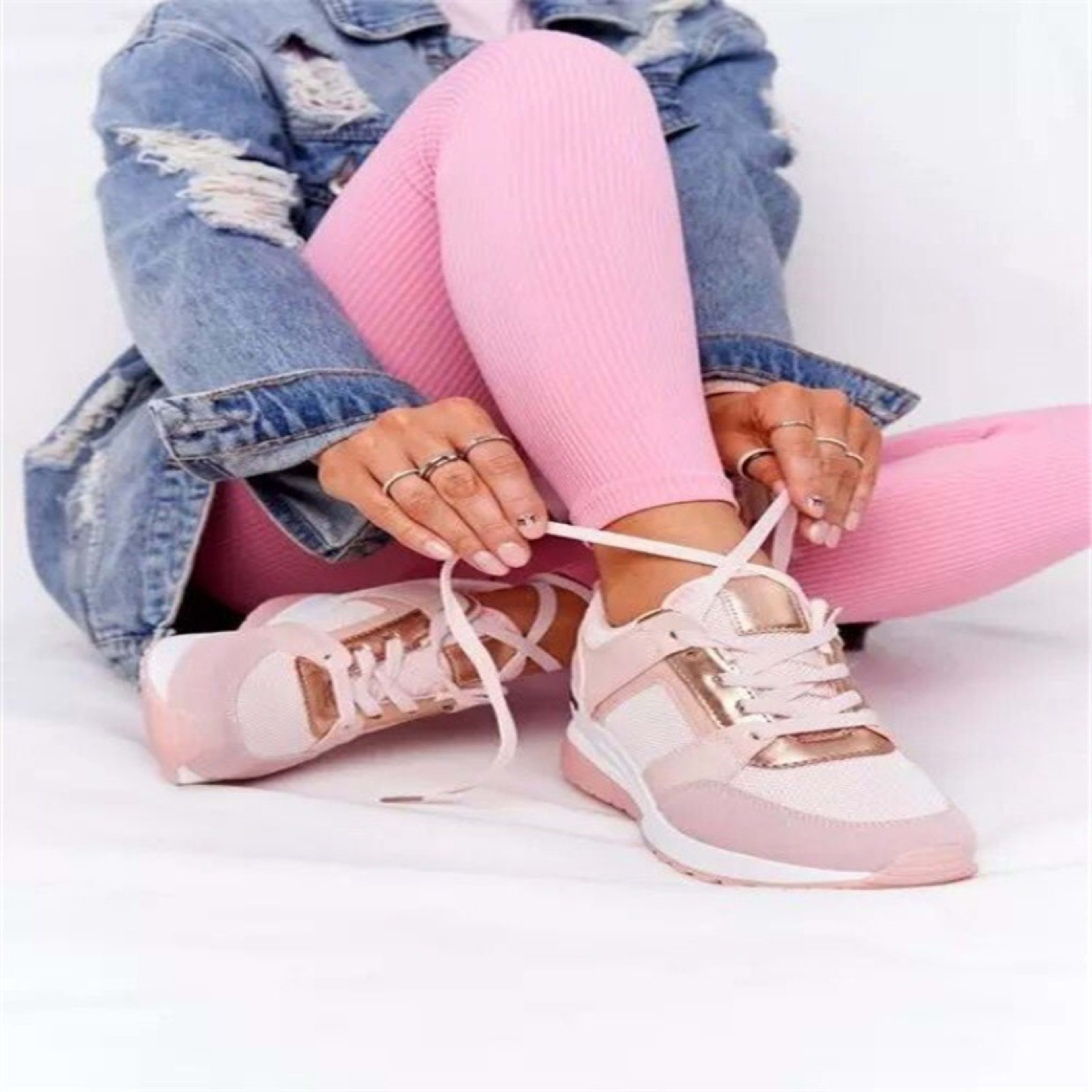 Plus Size Casual Platform Dad Shoes Lace-up Wedge Sports Women 8