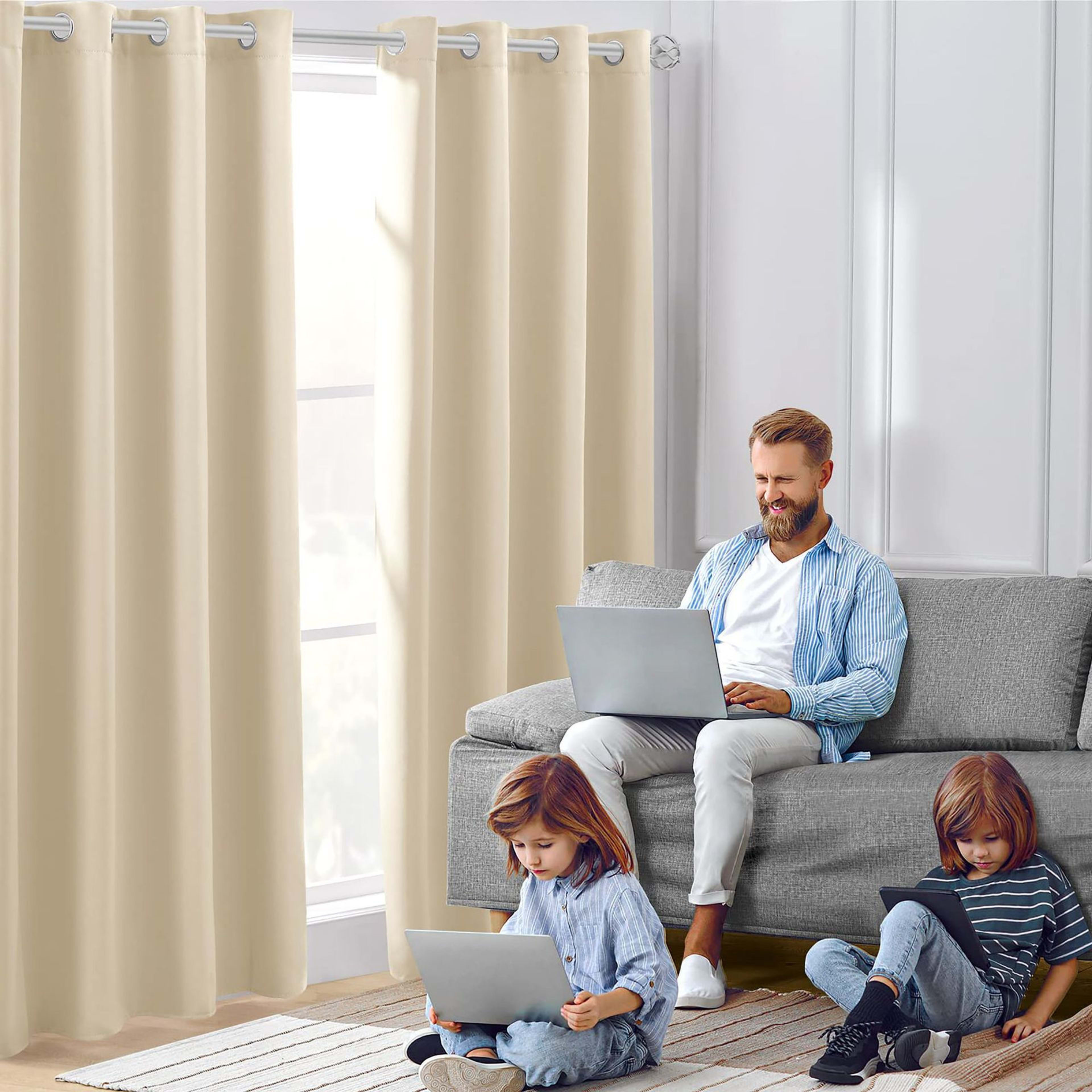 Amazon Cross-border Curtain Thickened Non-glossy Fabric Curtain Sun-blocking Heat-insulating Shade Wholesale Modern Mini 15