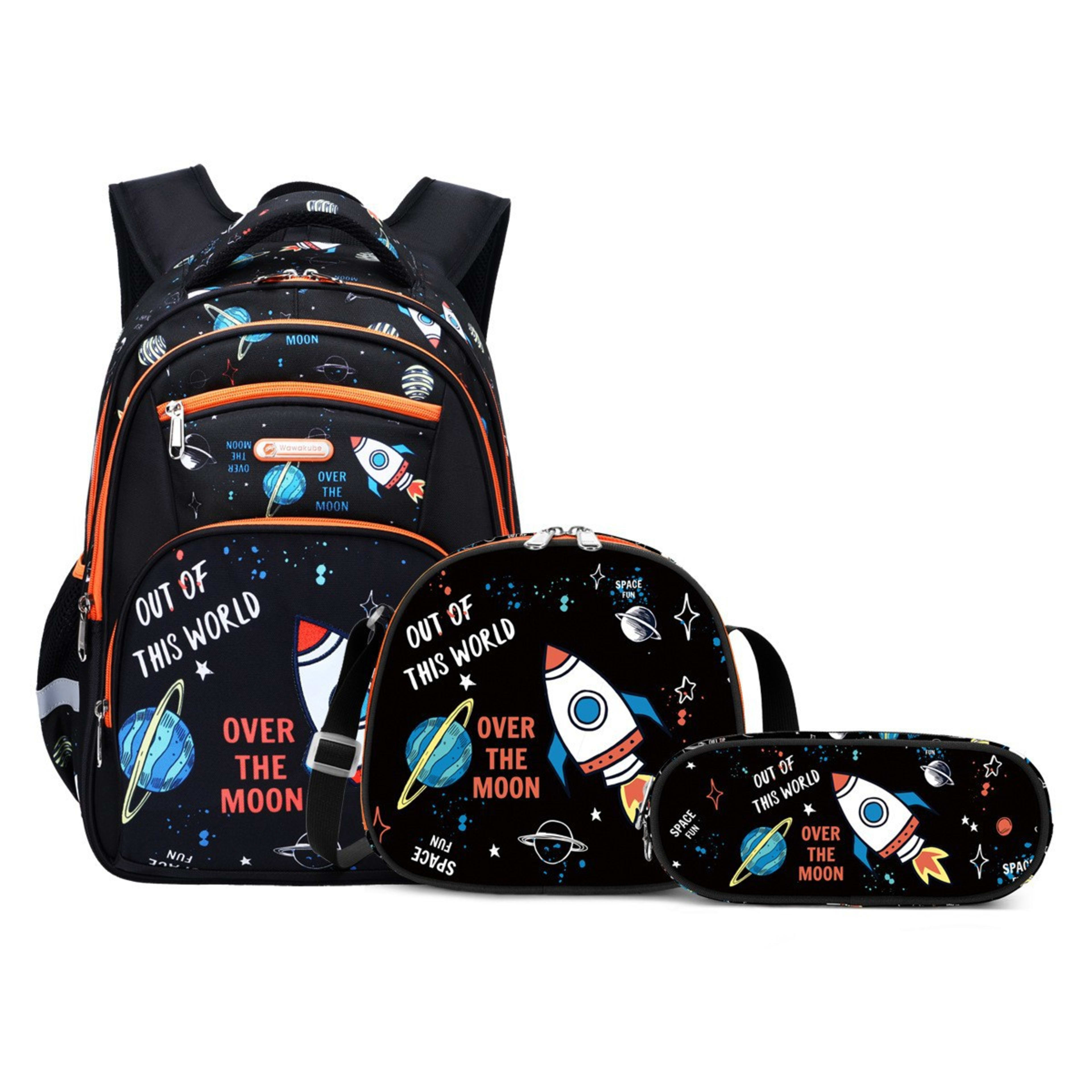 Three-Piece Set Childrens High-Capacity Backpack 4