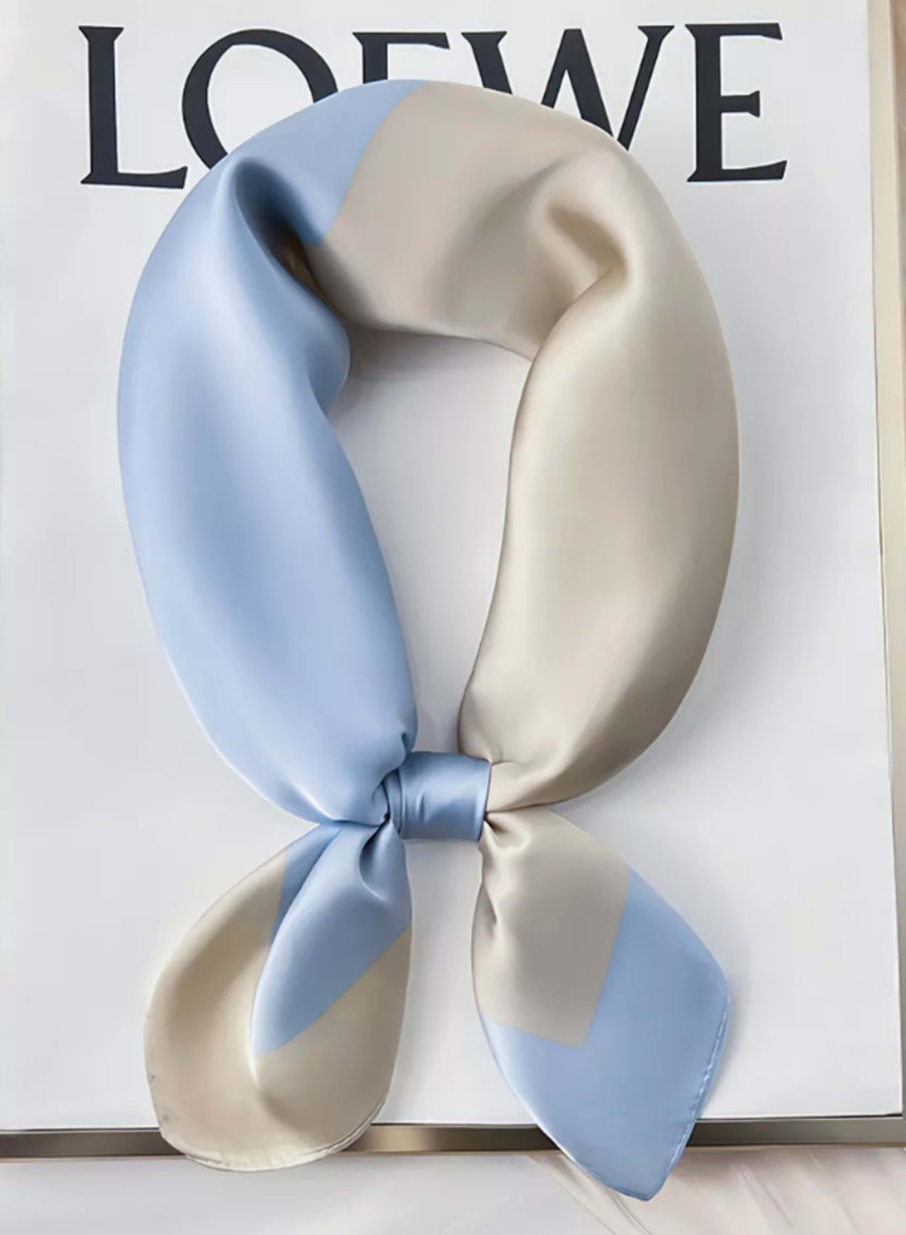 Small Scarf Vintage Printed Silk Scarf For Women 57