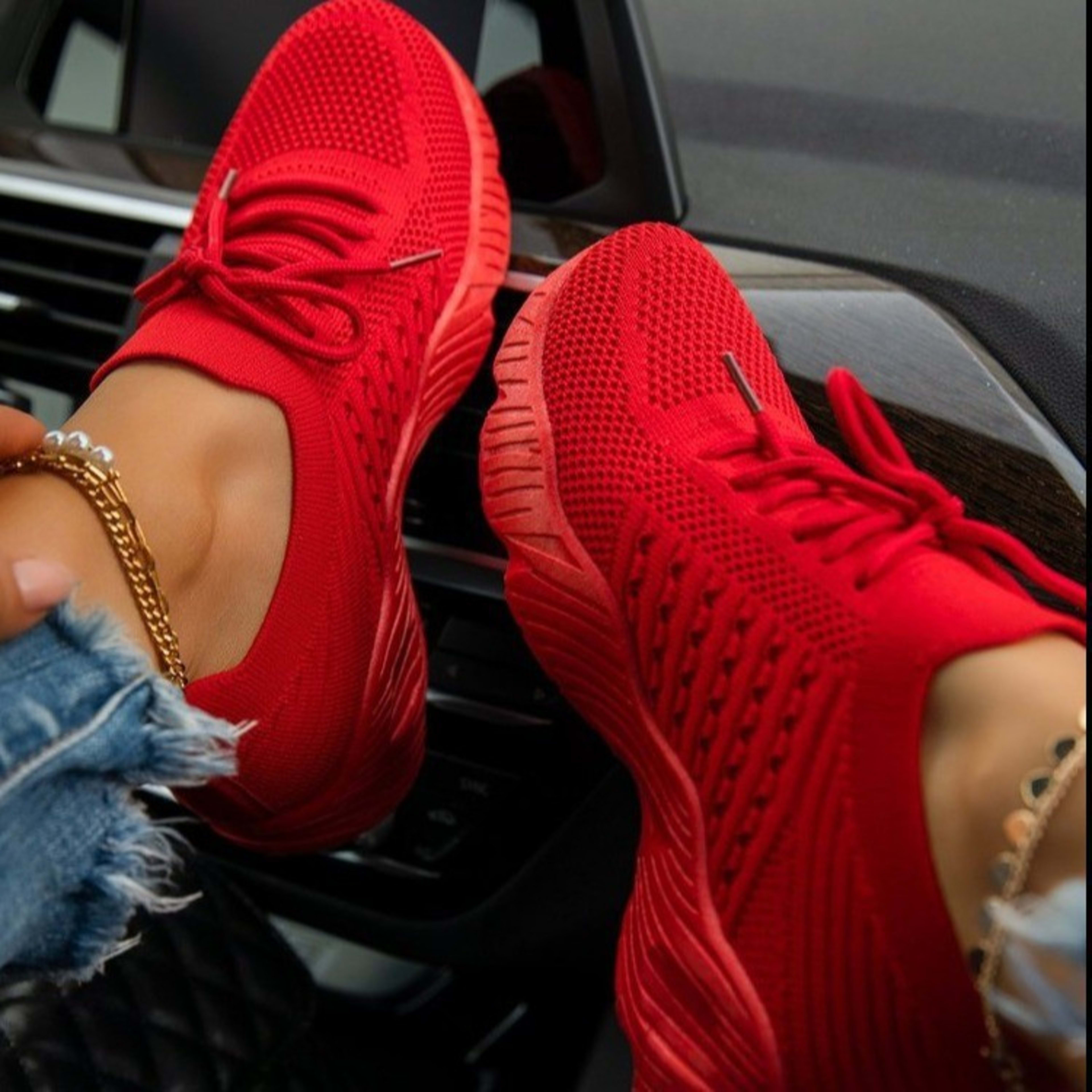 Women's Sneaker Thick Bottom Solid Color Dad Shoes 1