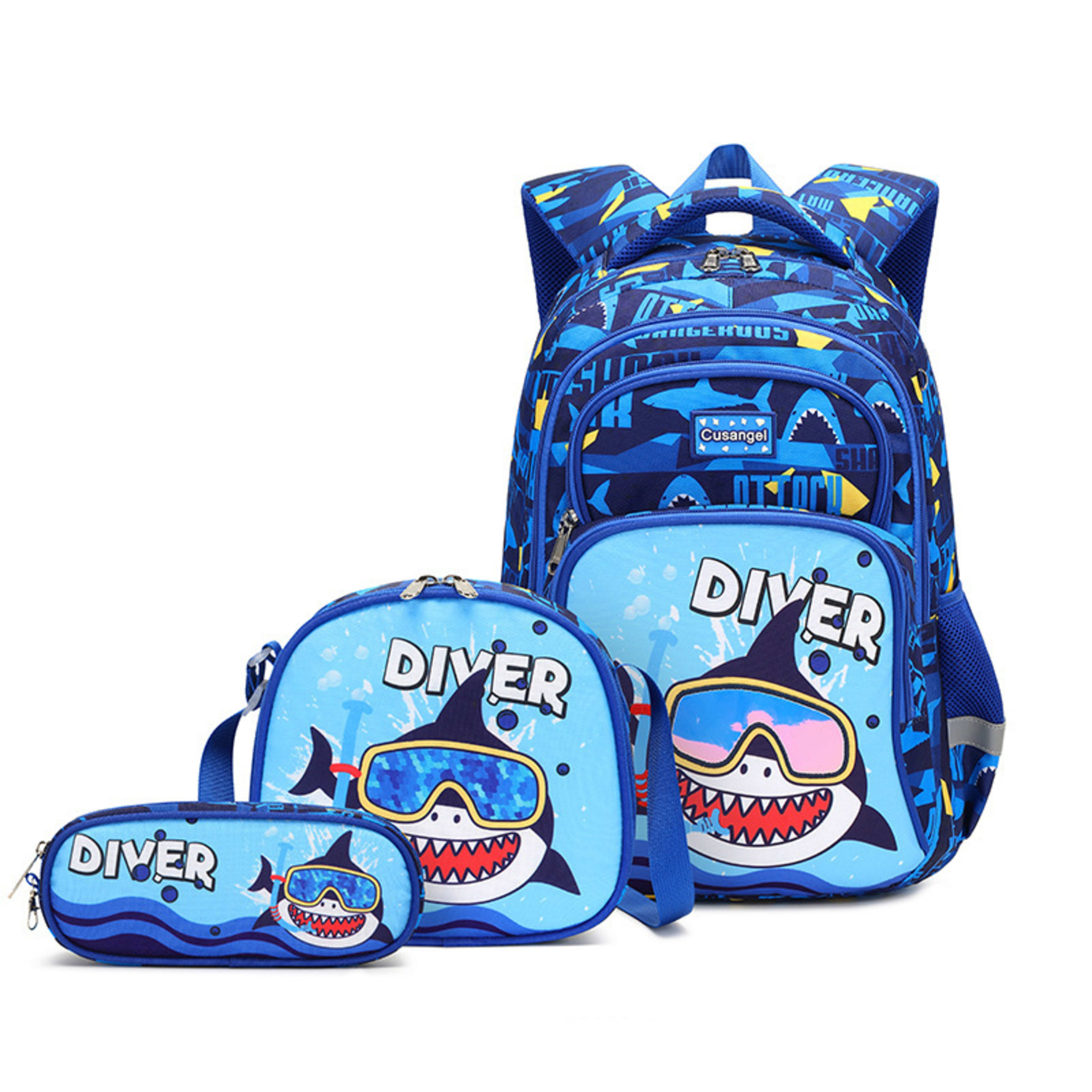 Three-Piece Set Childrens High-Capacity Backpack 14