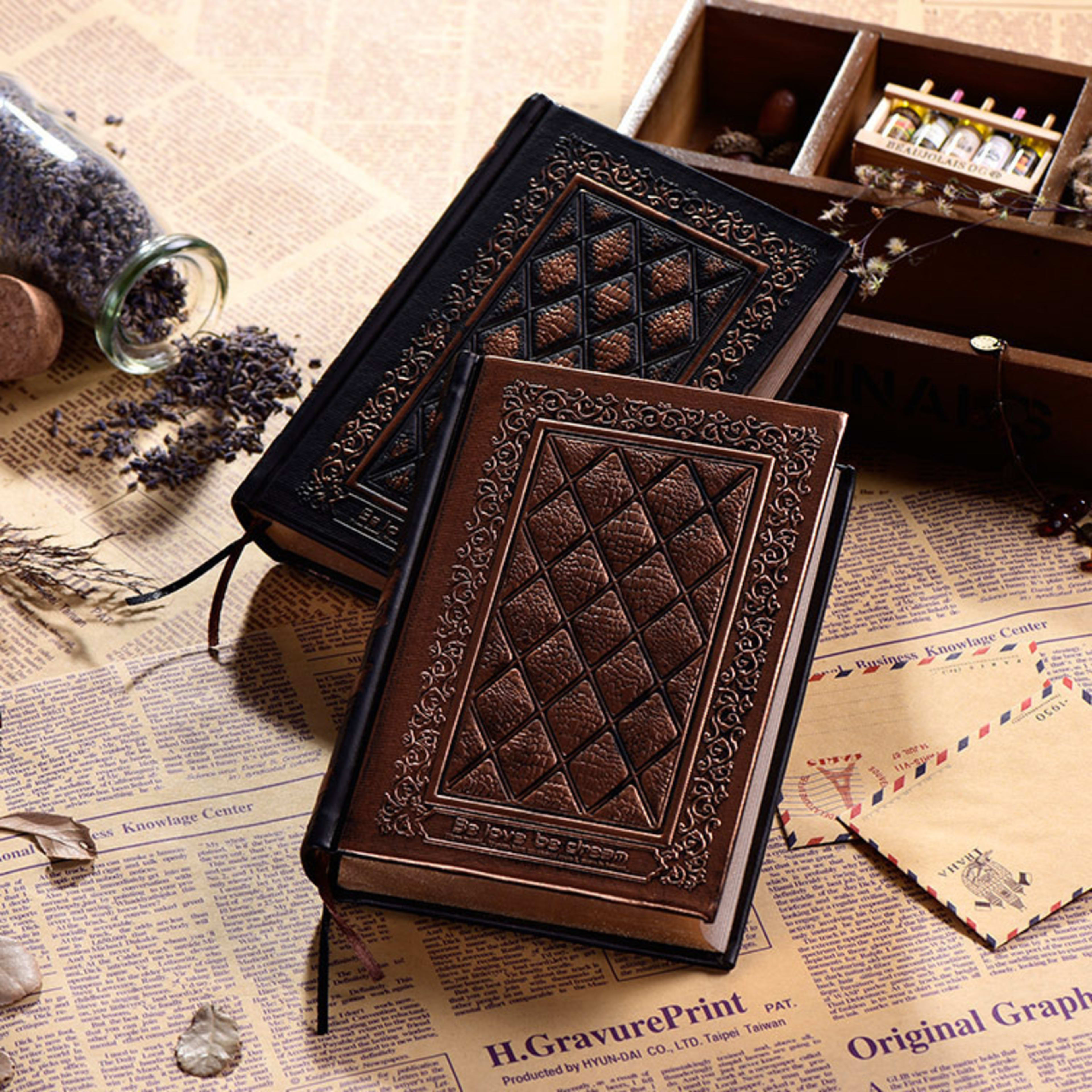 Embossed Faux Leather Notepad Three-dimensional Super Thick 6