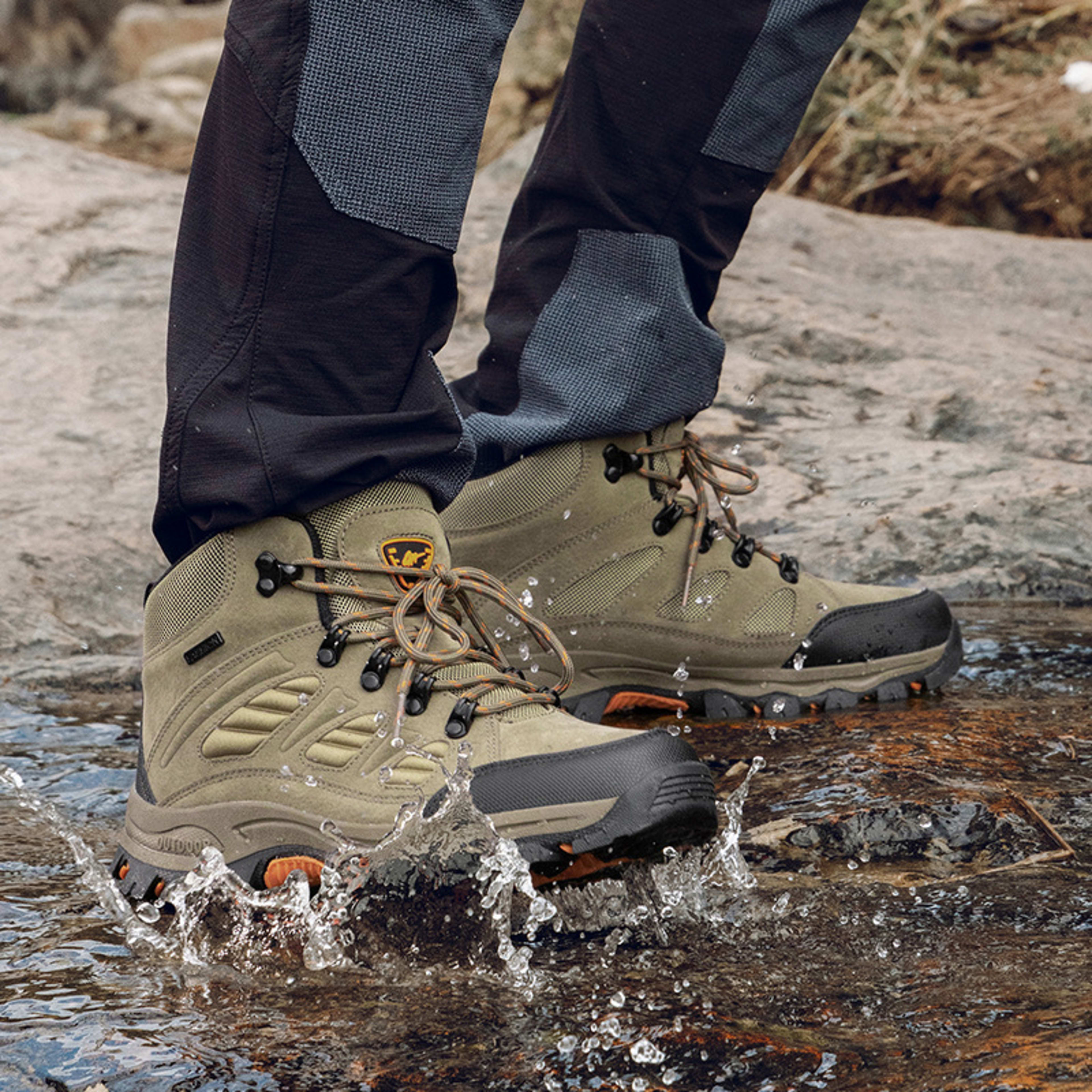 Couple's High-top Breathable Waterproof Non-slip Camping Leisure Mountaineering Shoes 10