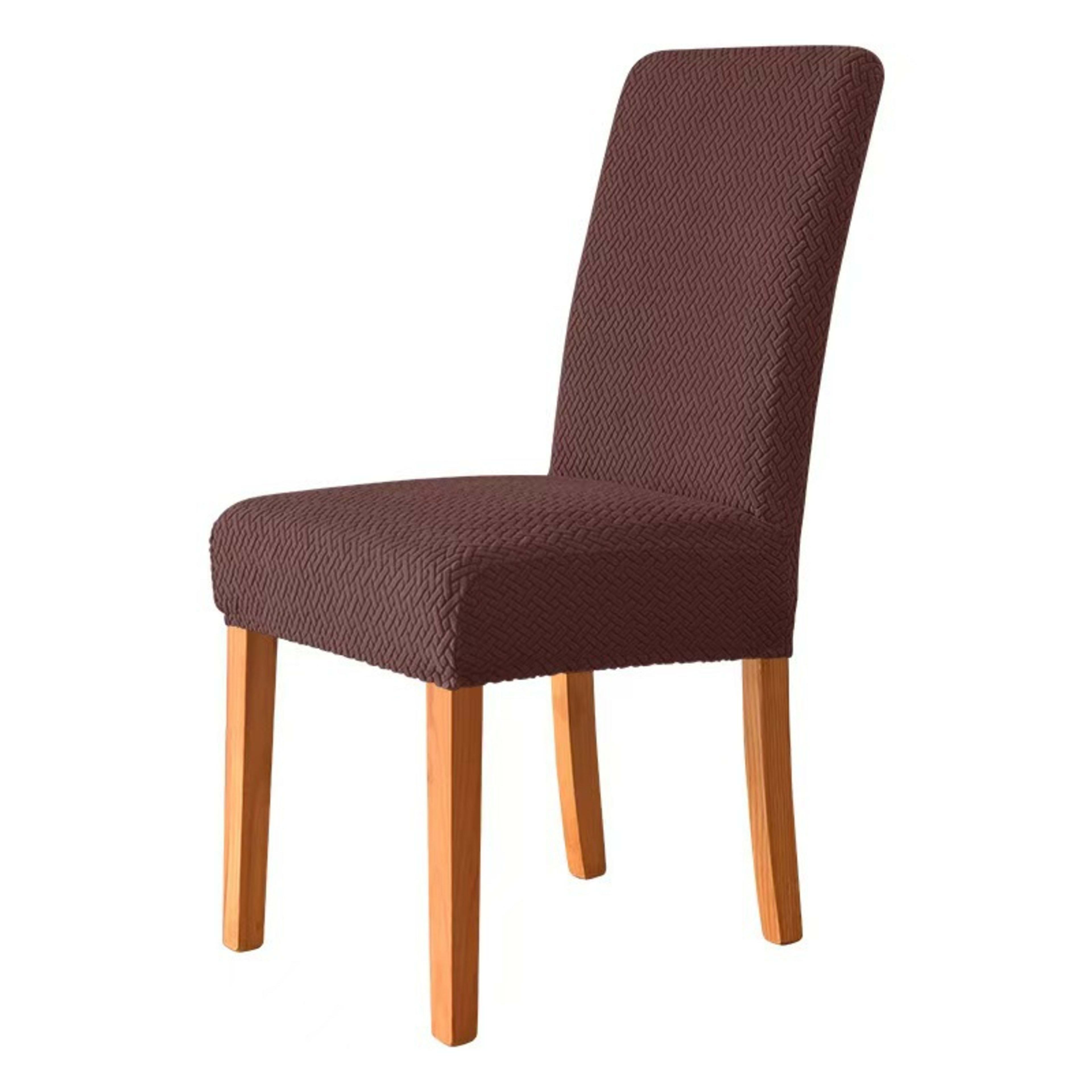 T-shaped Stretch Fleece Jacquard Chair Cover 3