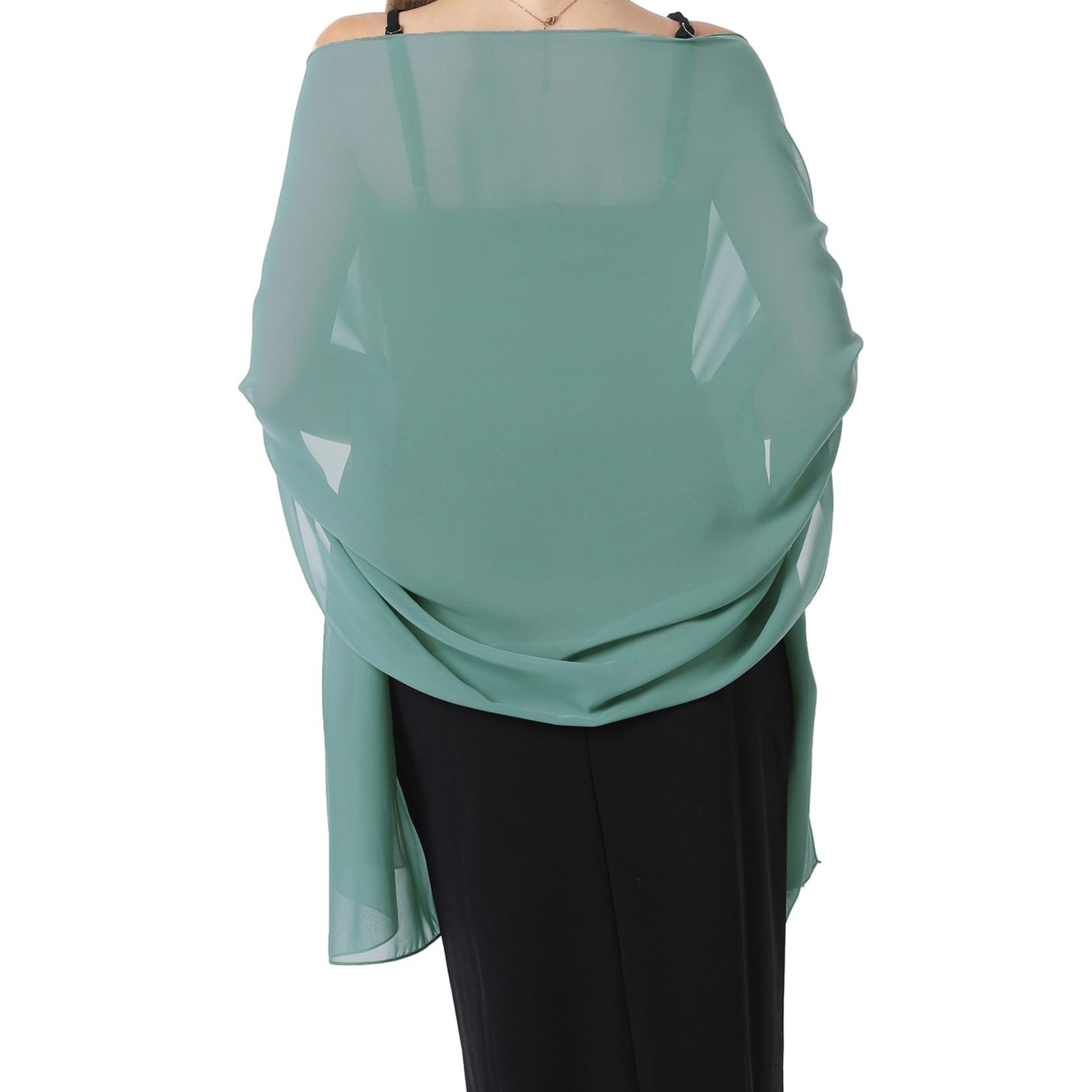 Chiffon Scarf - Lightweight Evening Gown Accessory Wedding Shawl for Women 44