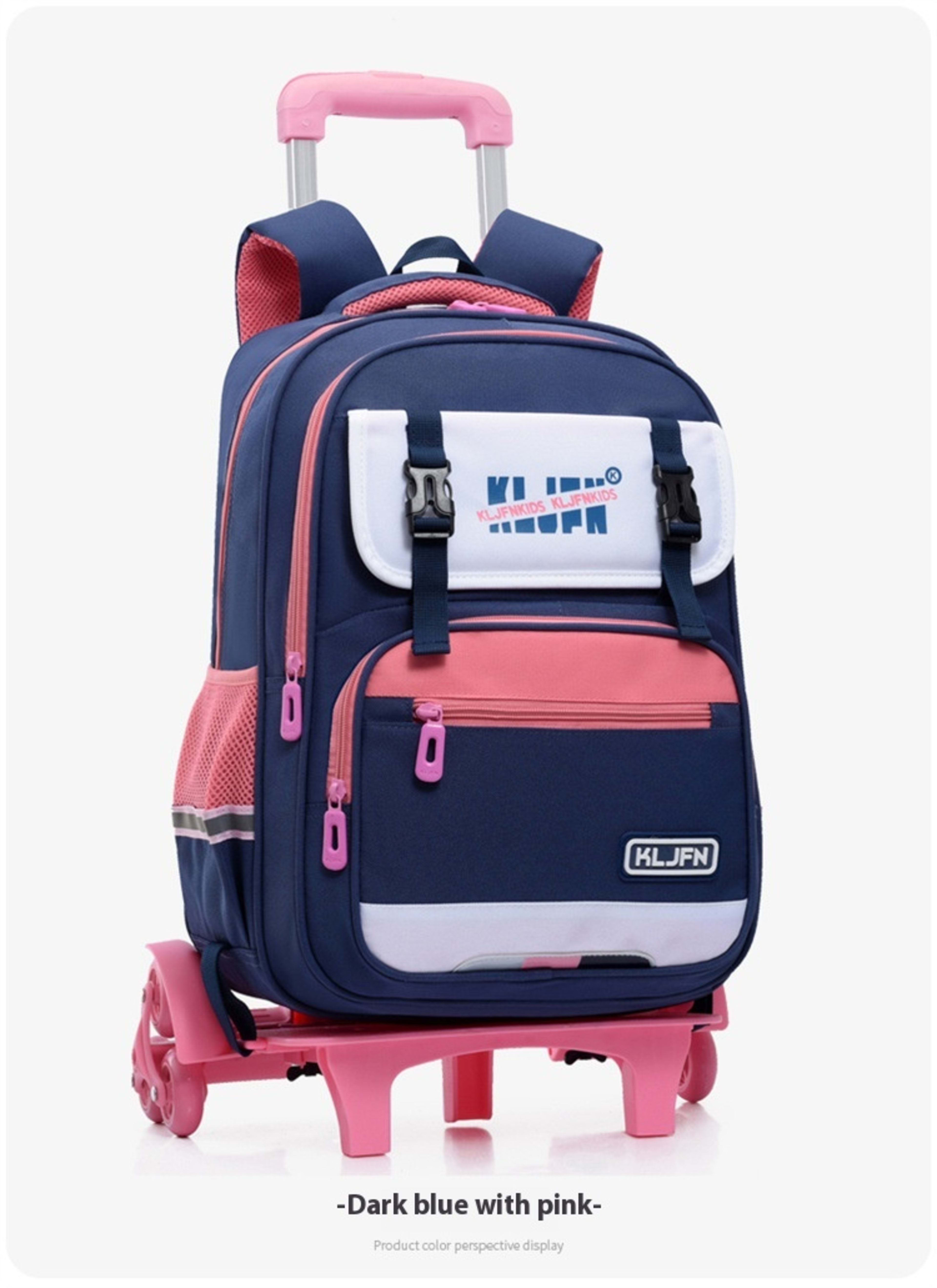 Children's Trolley Lightweight Shoulder Pad Wear-resistant Large Capacity Spine Protection Backpack Waterproof 13