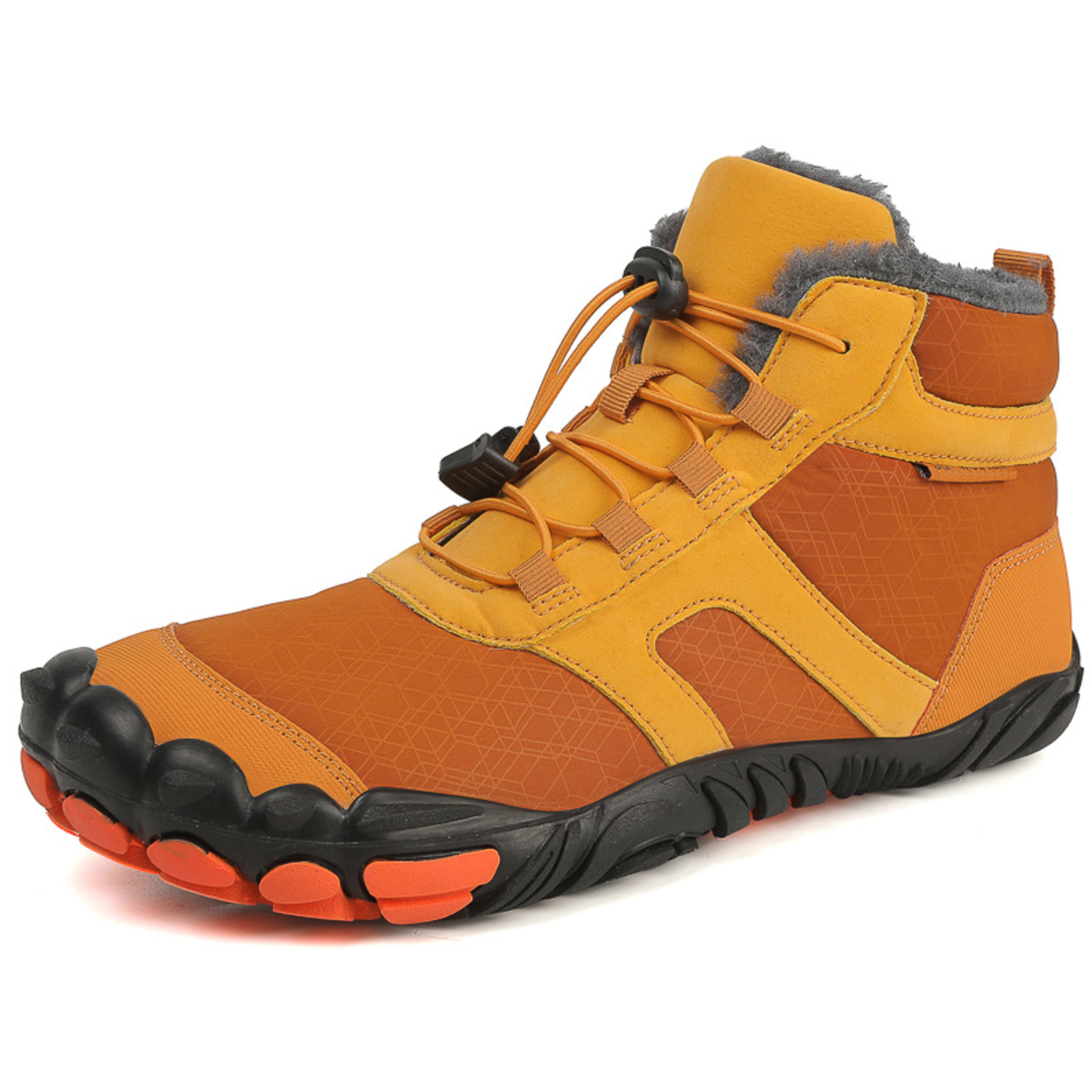 Fleece-lined Water-repellent Five-finger Snow Boots Thermal Non-slip Cotton-padded Shoes 6