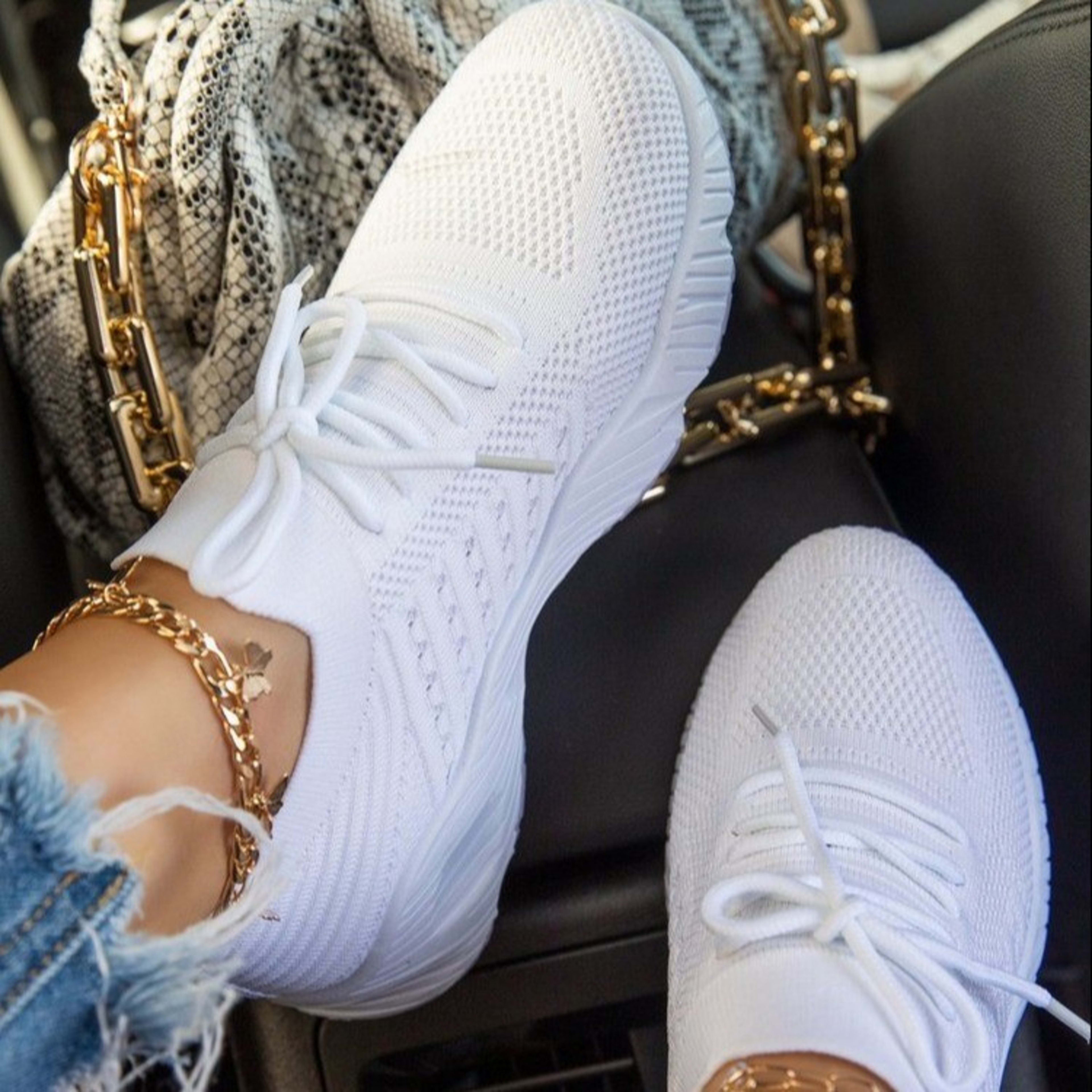Women's Sneaker Thick Bottom Solid Color Dad Shoes 8