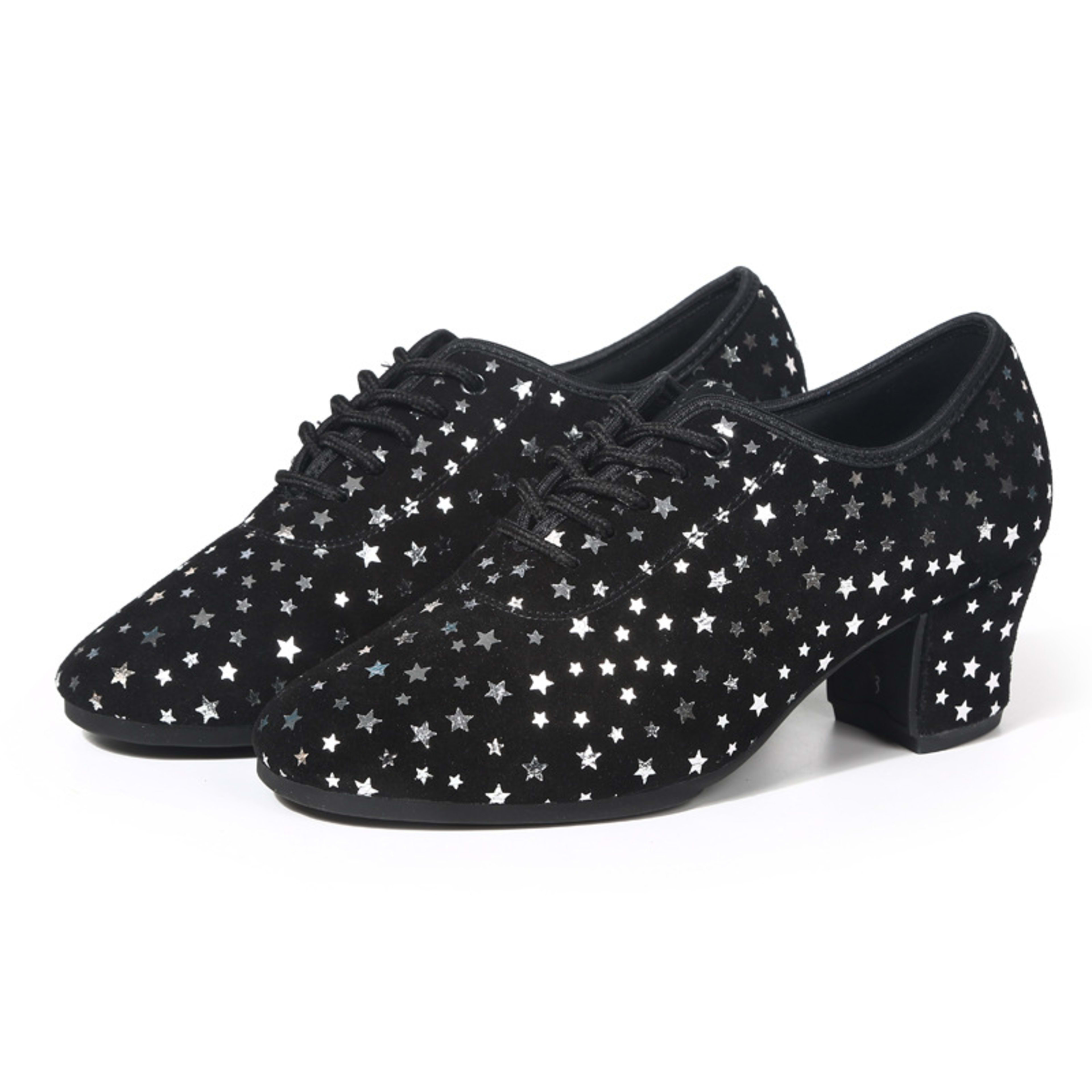 Outdoor Latin Dance Shoes With A Fabric Upper Star Design And Rubber Sole 4