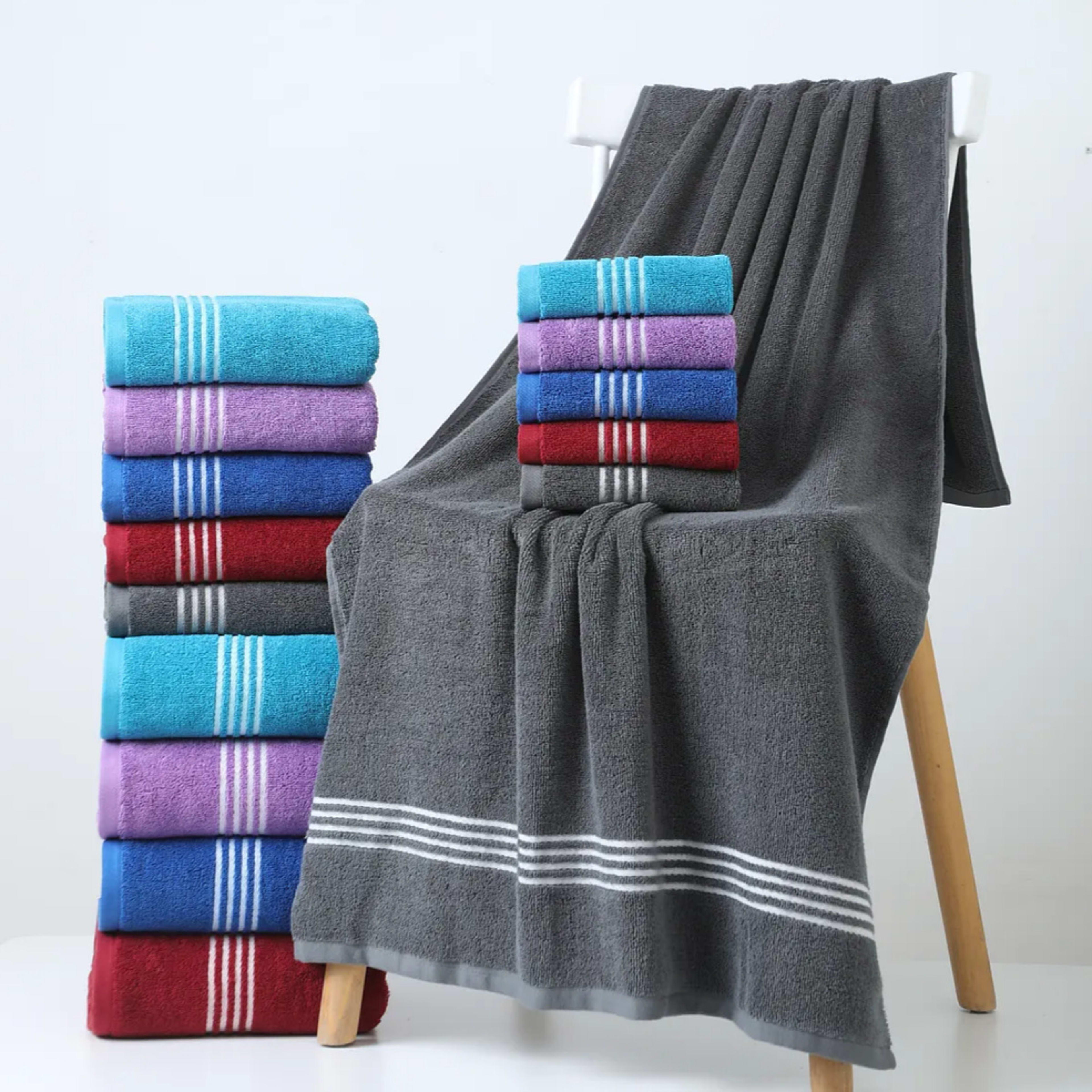 100 Cotton Large Quick Absorbent And Fast Drying Face Towel Set With Bath Towel 4