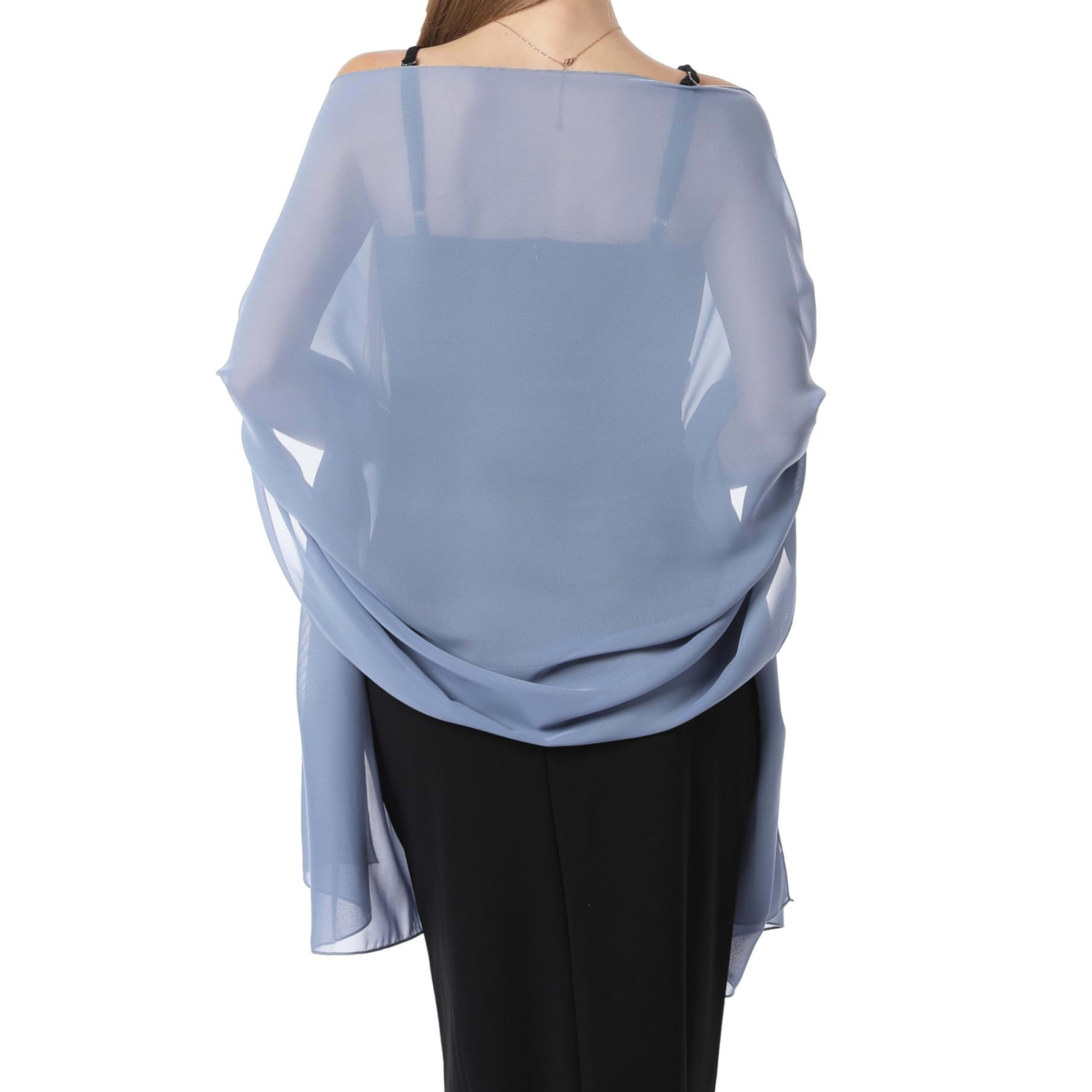 Chiffon Scarf - Lightweight Evening Gown Accessory Wedding Shawl for Women 41