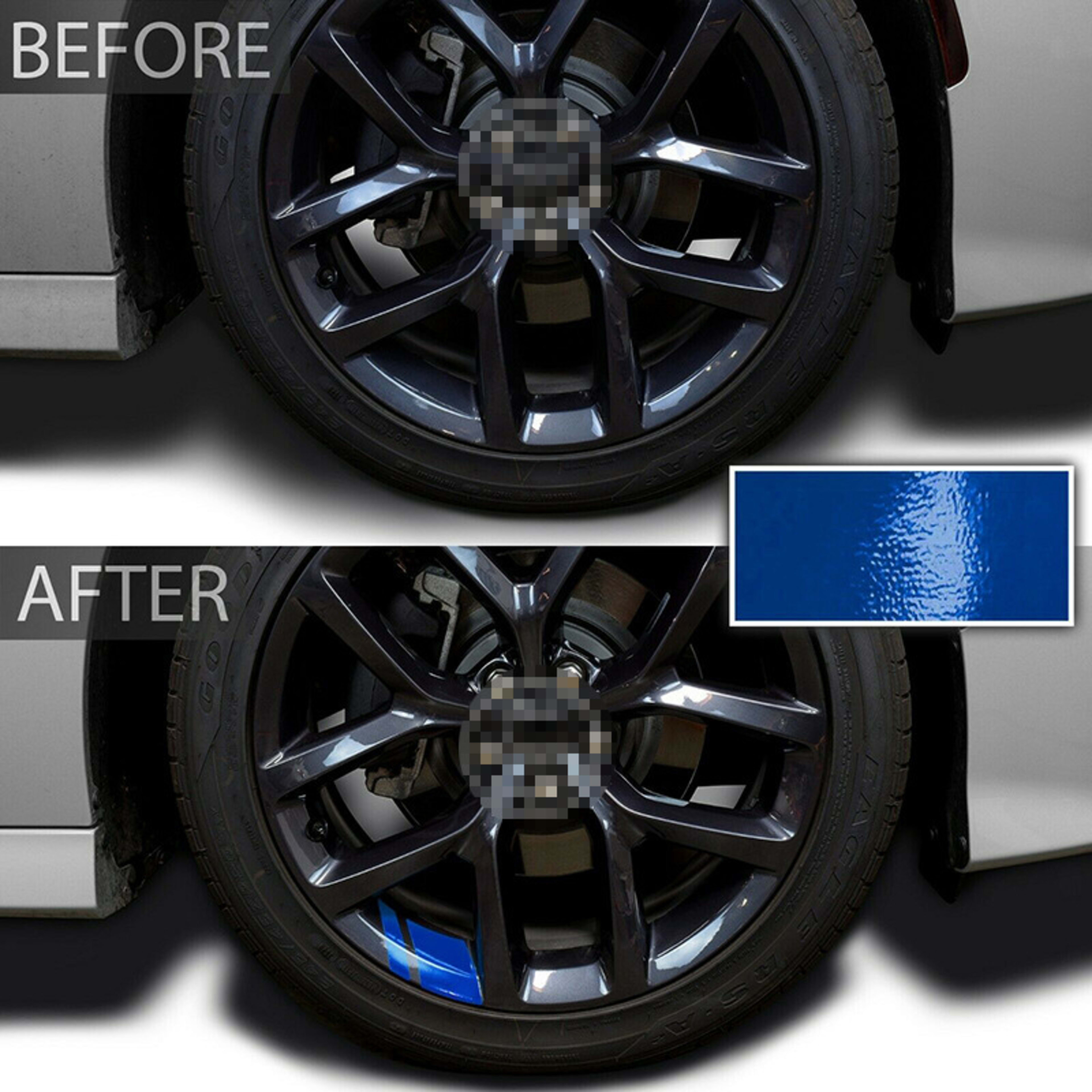 Steel Ring Modification Reflective Bumper Line Rearview Mirror Decorative Stickers 4