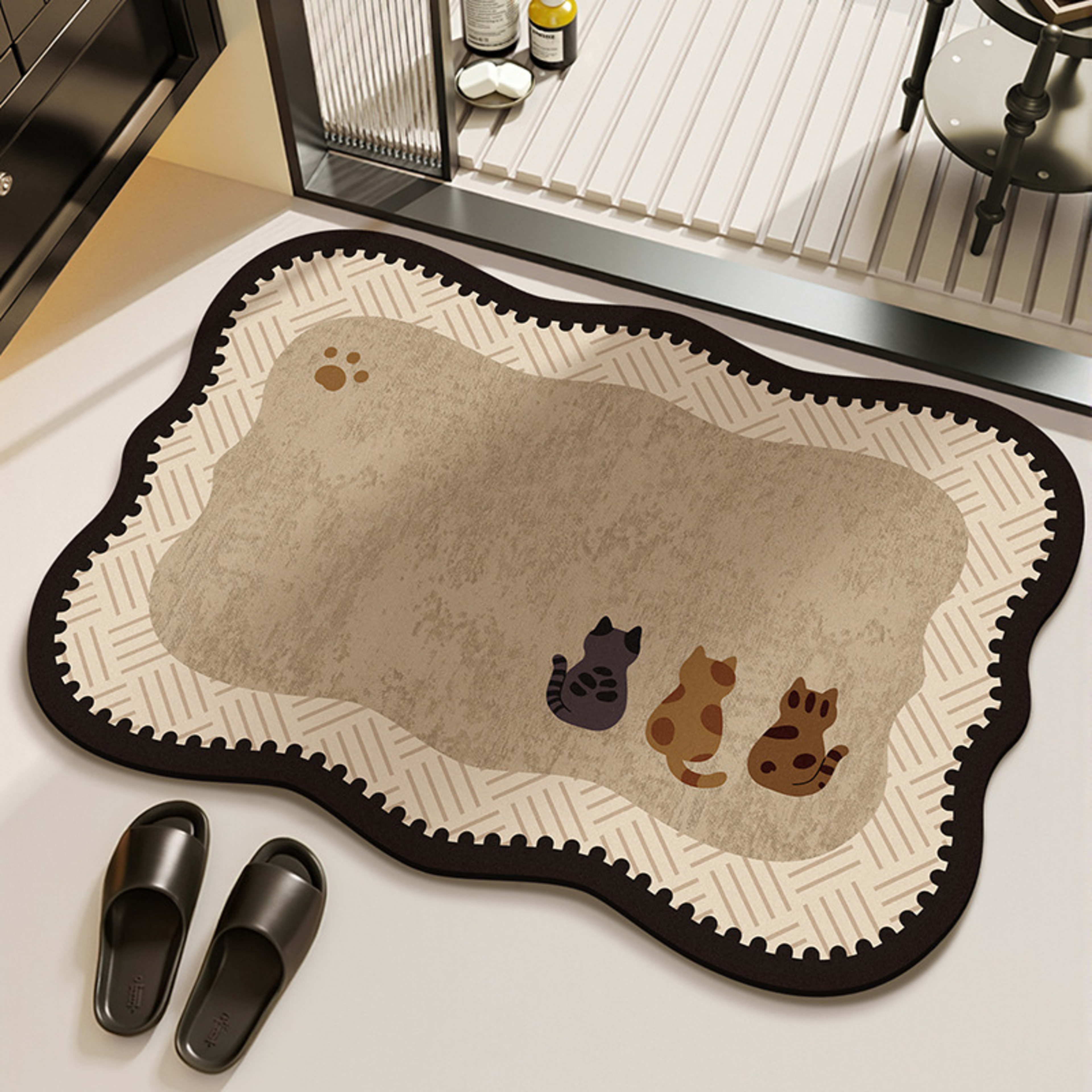 Stain-resistant Diatomaceous Earth Rug That Absorbs Water And Dries Quickly 3