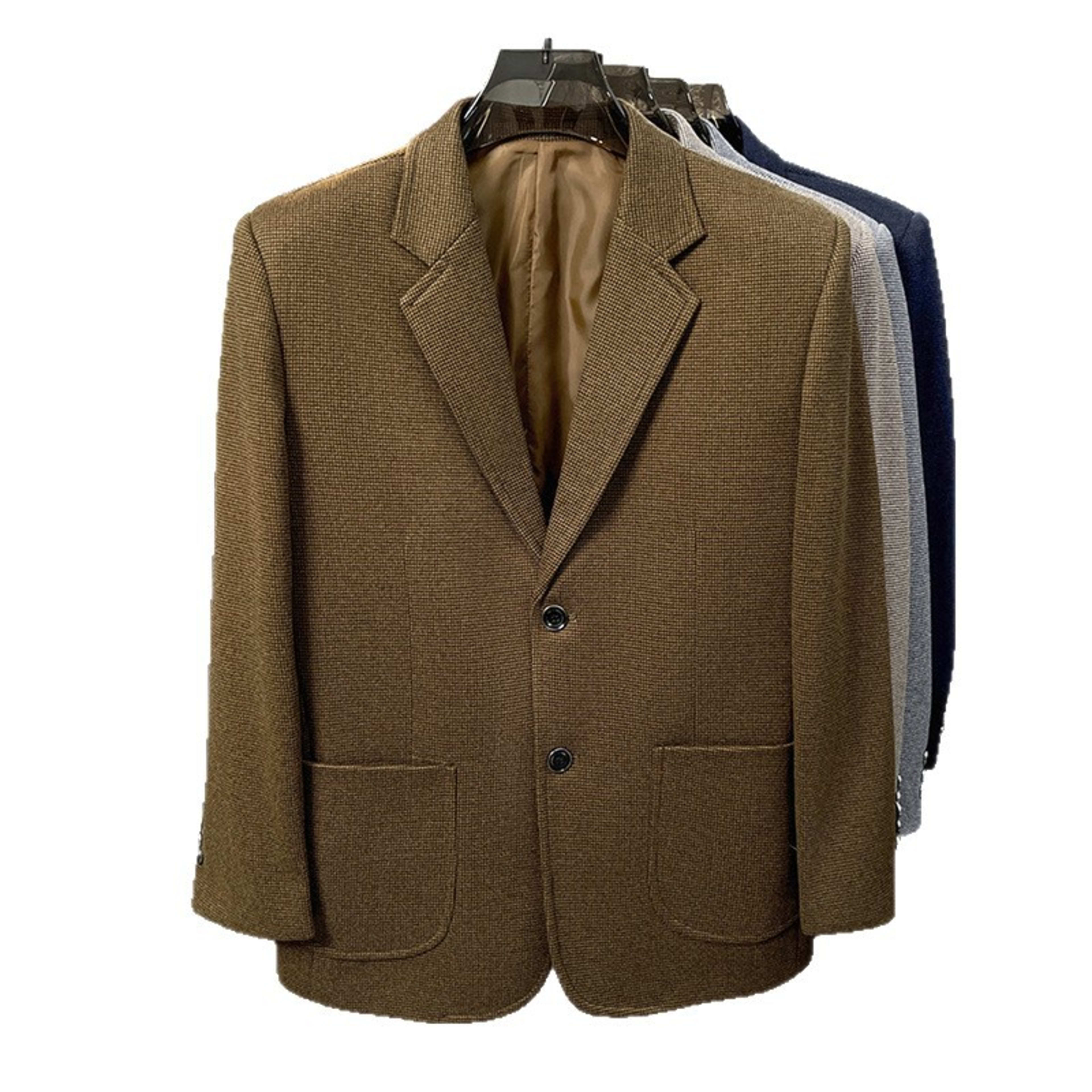 Lightly Mature-style Casual Mens Heavy Wool Suit For Spring And Autumn
