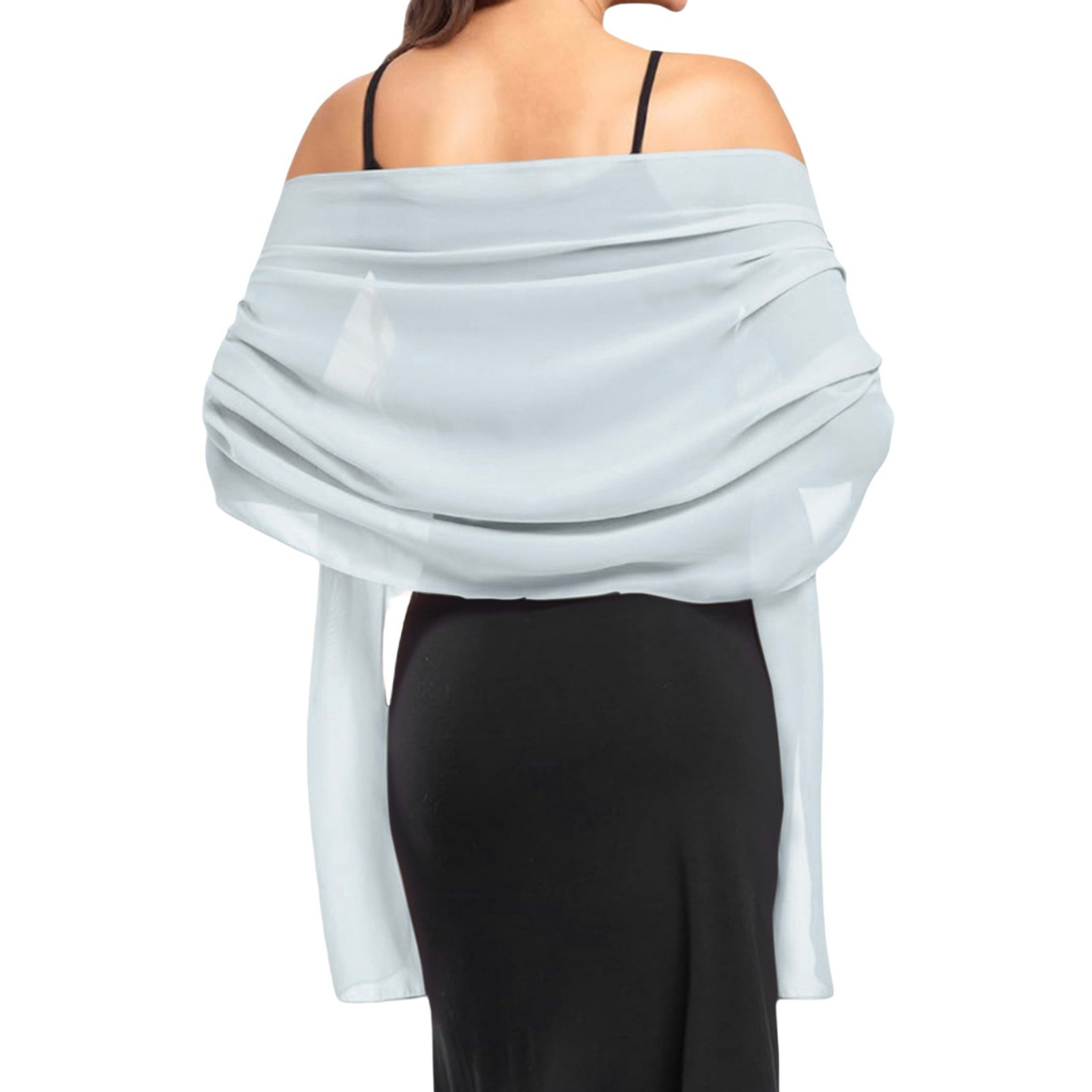 Chiffon Scarf - Lightweight Evening Gown Accessory Wedding Shawl for Women 11