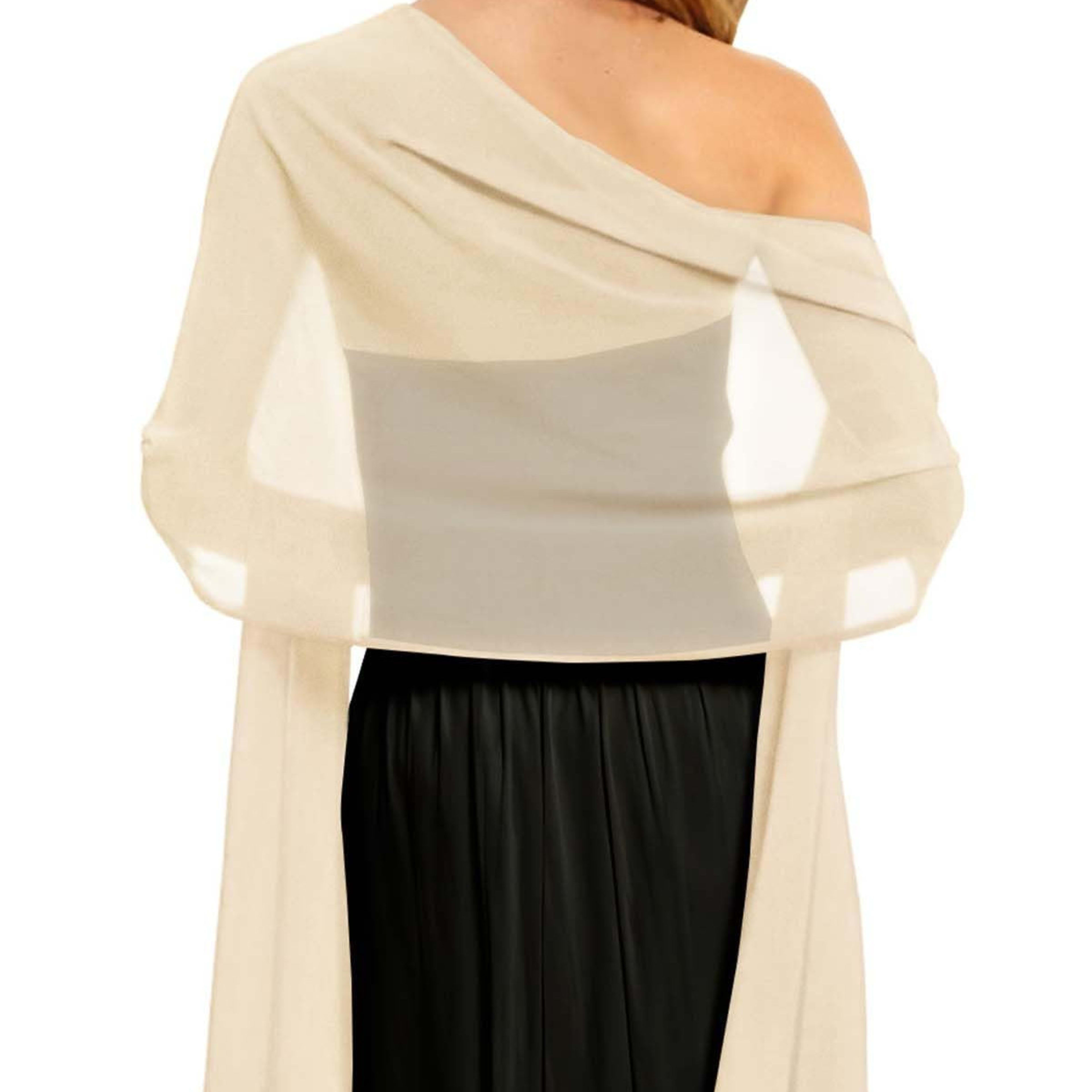 Chiffon Scarf - Lightweight Evening Gown Accessory Wedding Shawl for Women 16