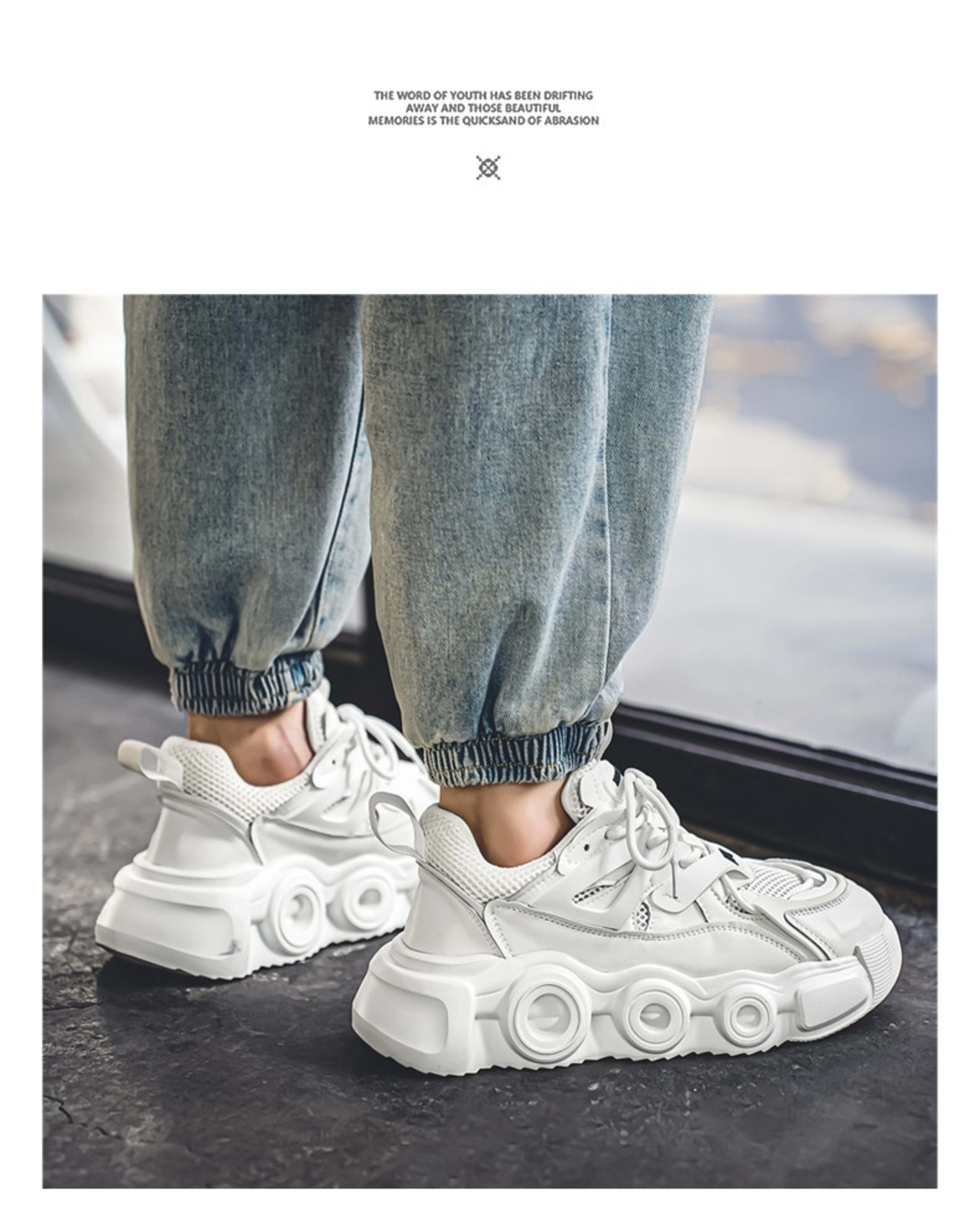 Men's Breathable Mesh Thick Sole Height Increasing Fashion All-match Casual Sneaker 6