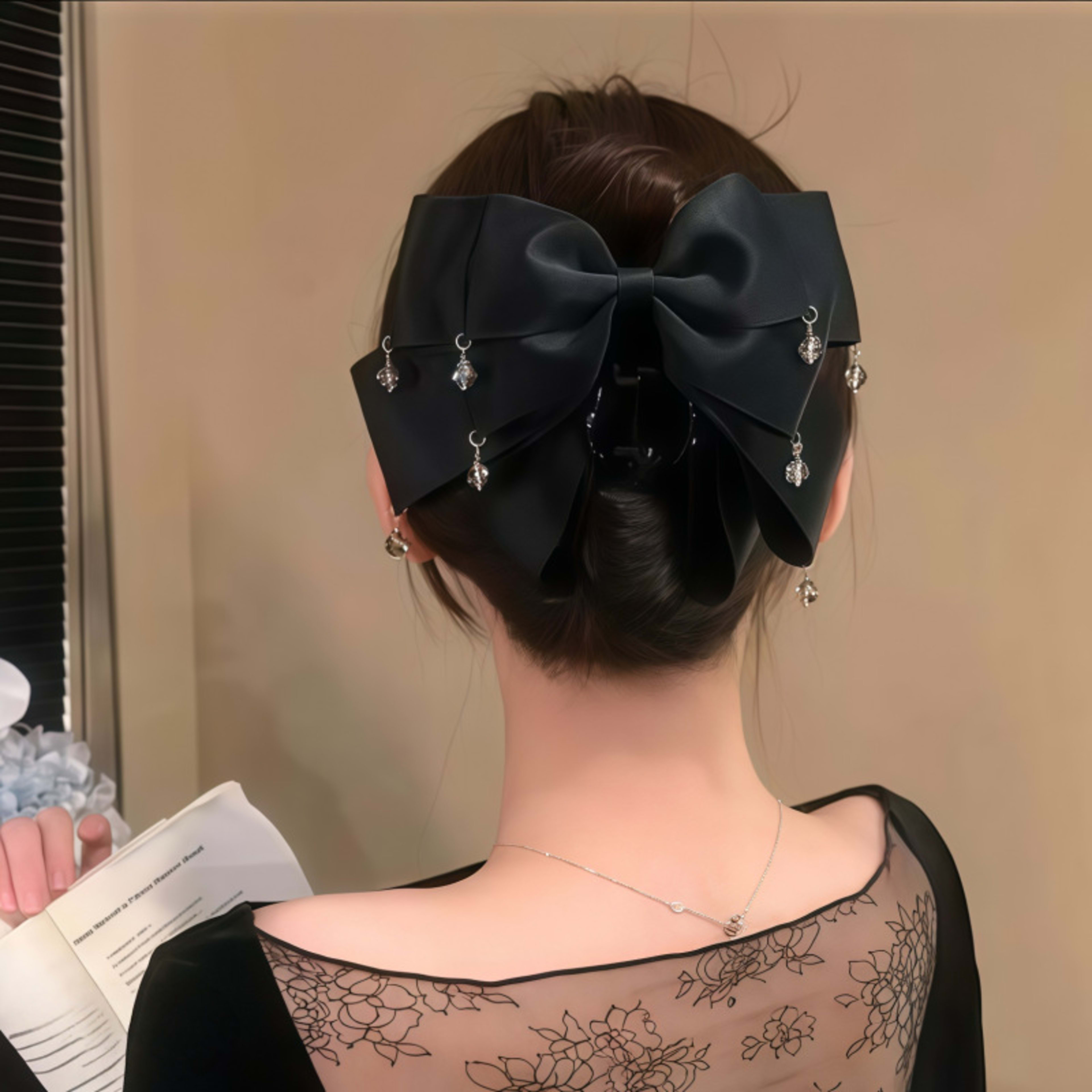 Multi-layer Butterfly Hair Clips With A Sparkling Bow 8