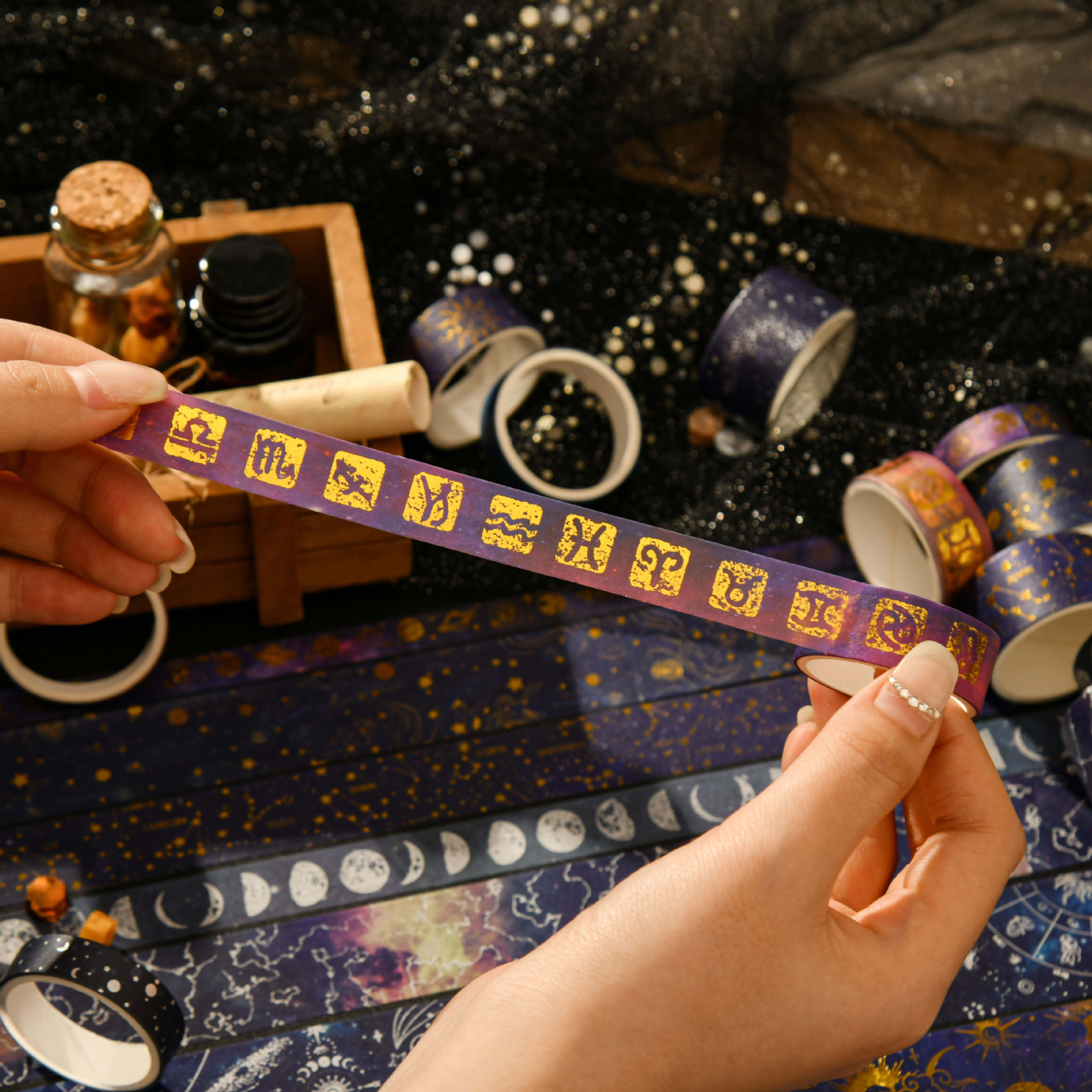 Vast Starry Sky And Paper Adhesive Tape Decorative Sticker 6