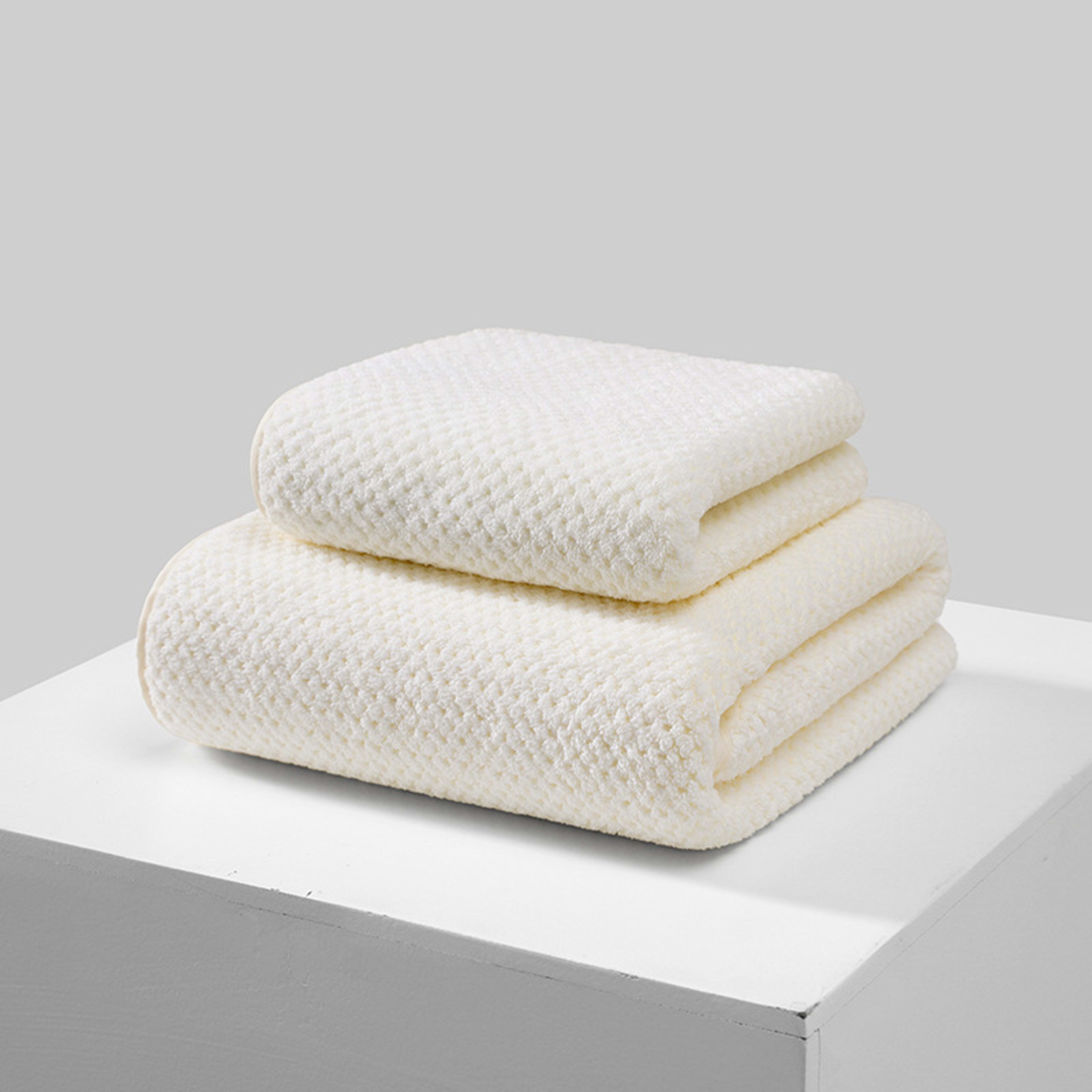 Coral Fleece Pineapple-check Soft Bath Towel 5