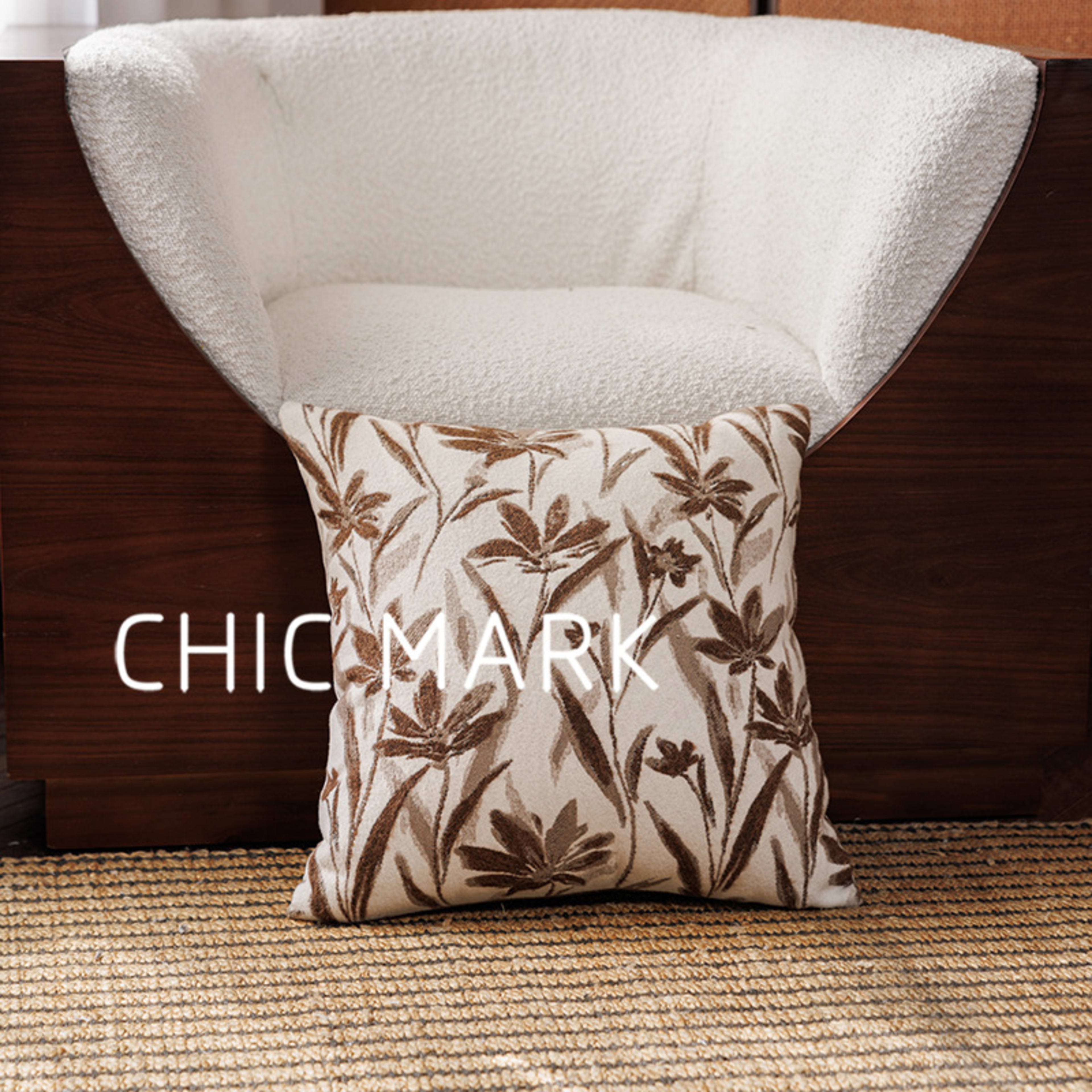 Home Textiles Floral Simple Yarn-Dyed Jacquard Throw Pillow 7