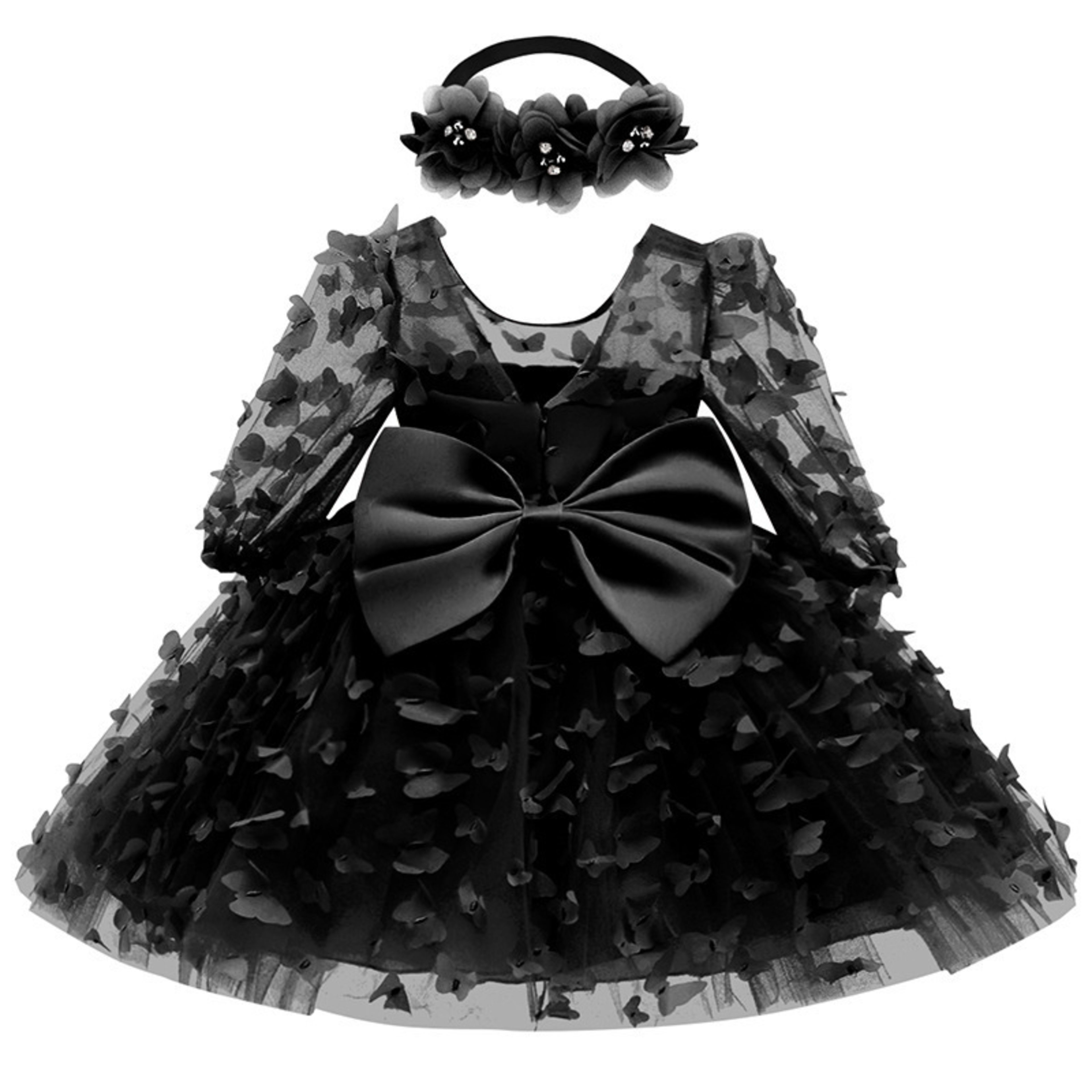 Baby And Toddler Mid-sleeve Dress Childrens Formal Gown 5