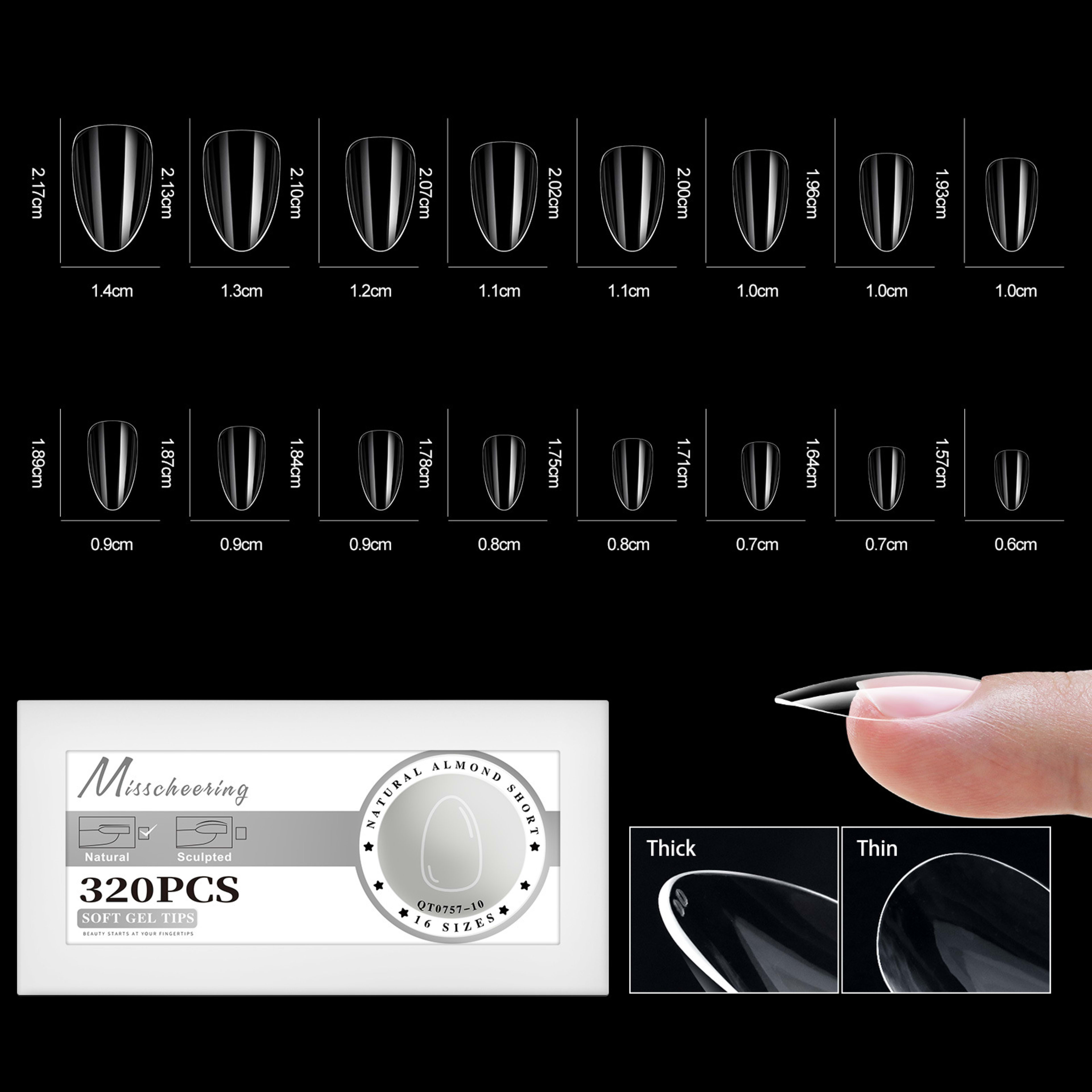 High-end Trendy Nail Salon Nail Tips In Boxed Packaging 16